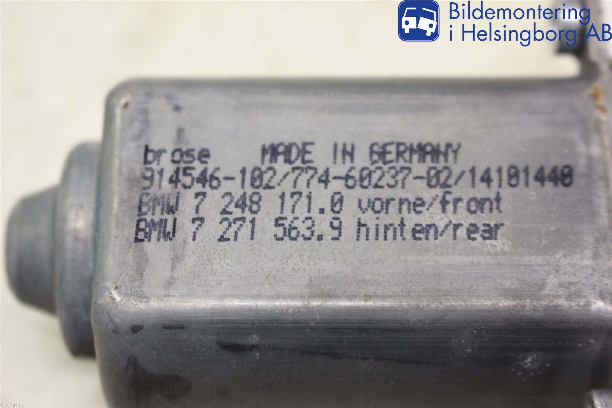 BMW 5 F10/F11/F18 09-17 Vindusheismotor