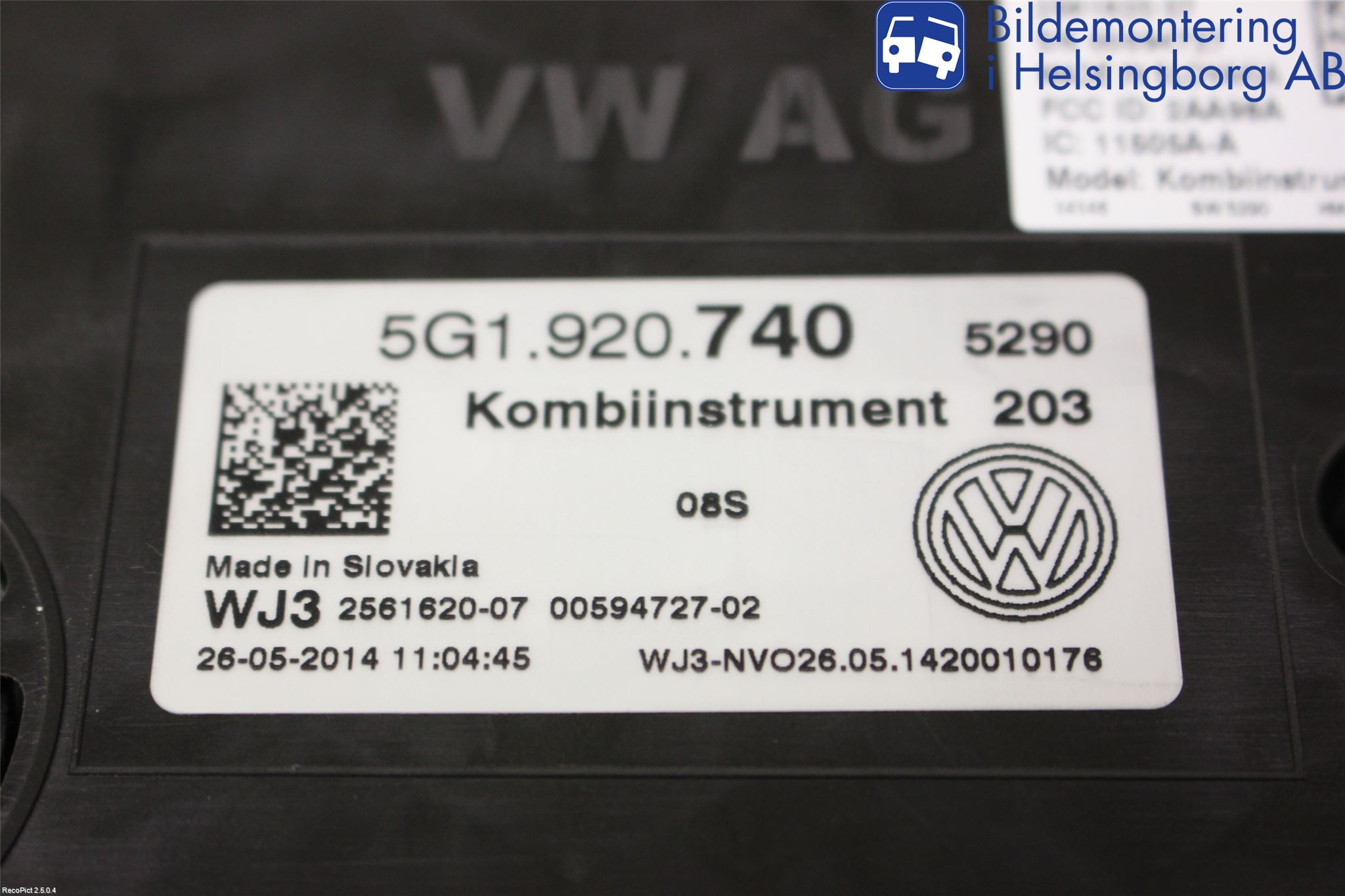 Volkswagen VW GOLF / E-GOLF VII 13-20 Instr Kombinert