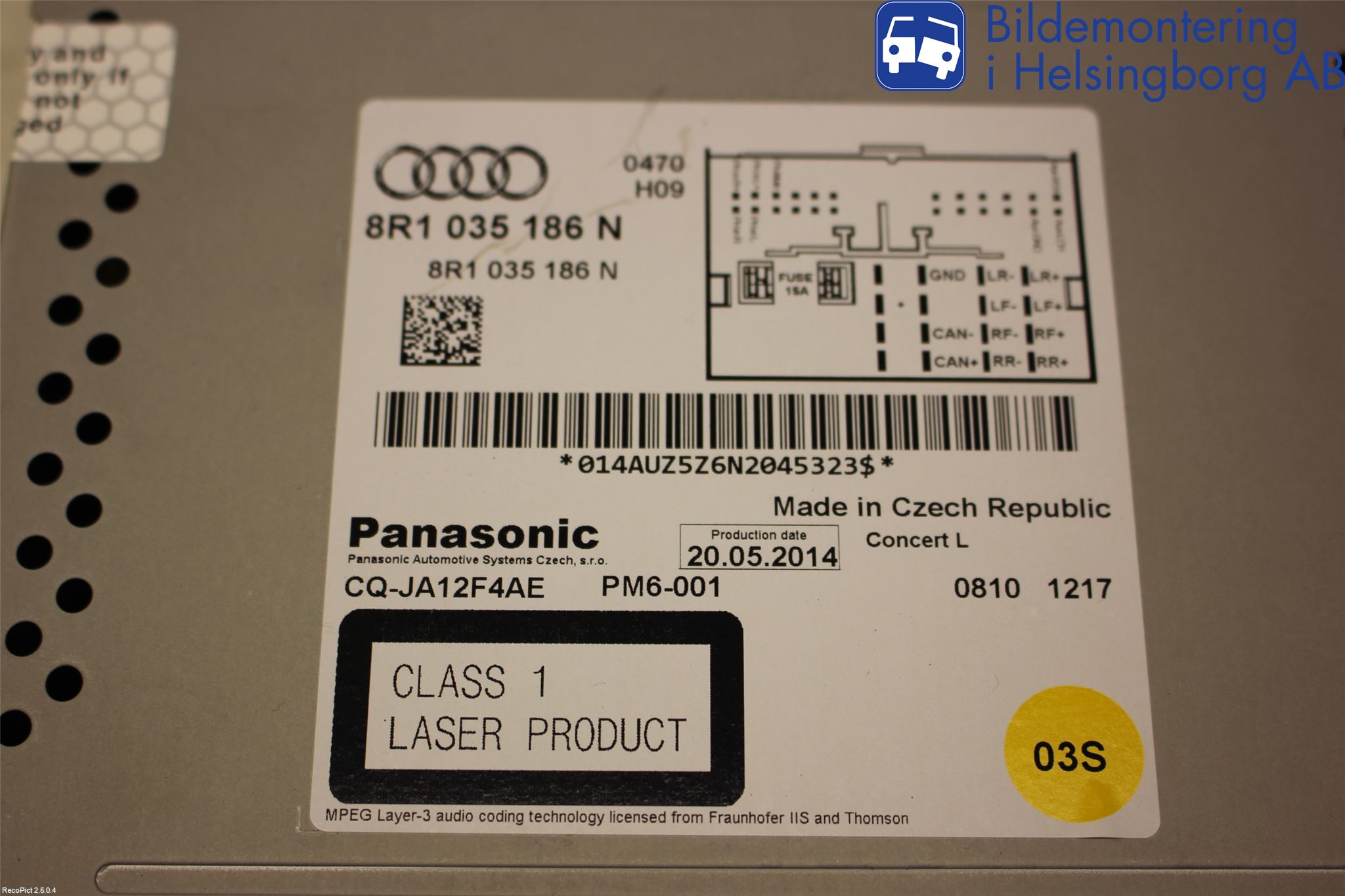 Audi Q5 09-16 Stereo Radio Med Cd