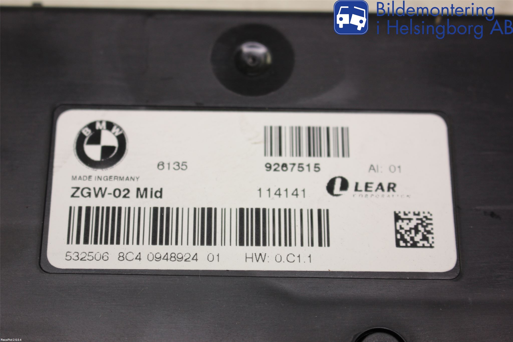 BMW 5 F10/F11/F18 09-17 Styreenhet Øvrig