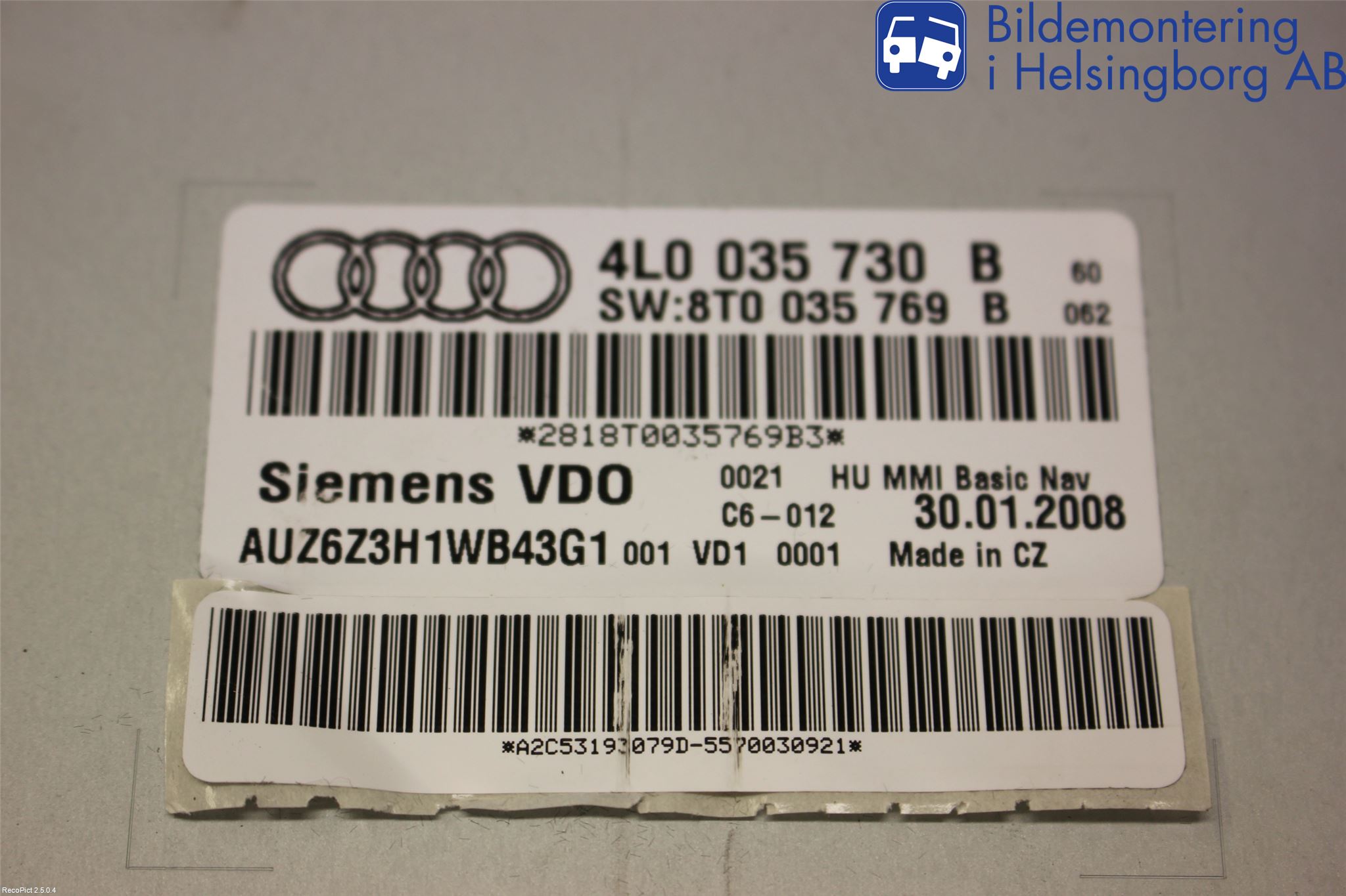 Audi A4/S4 08-11 Stereo Radio Øvrig