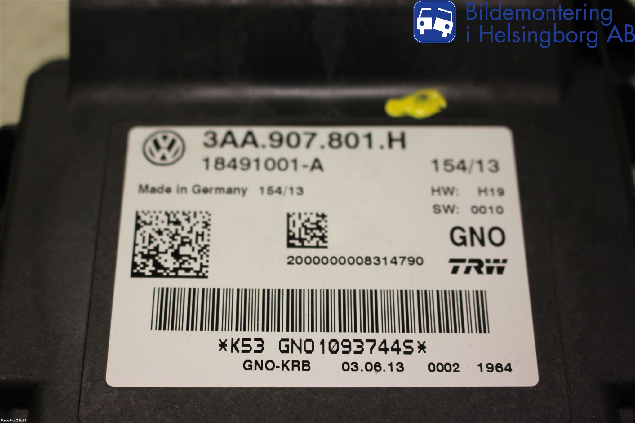 Volkswagen VW PASSAT 11-14 Styreenhet Øvrig