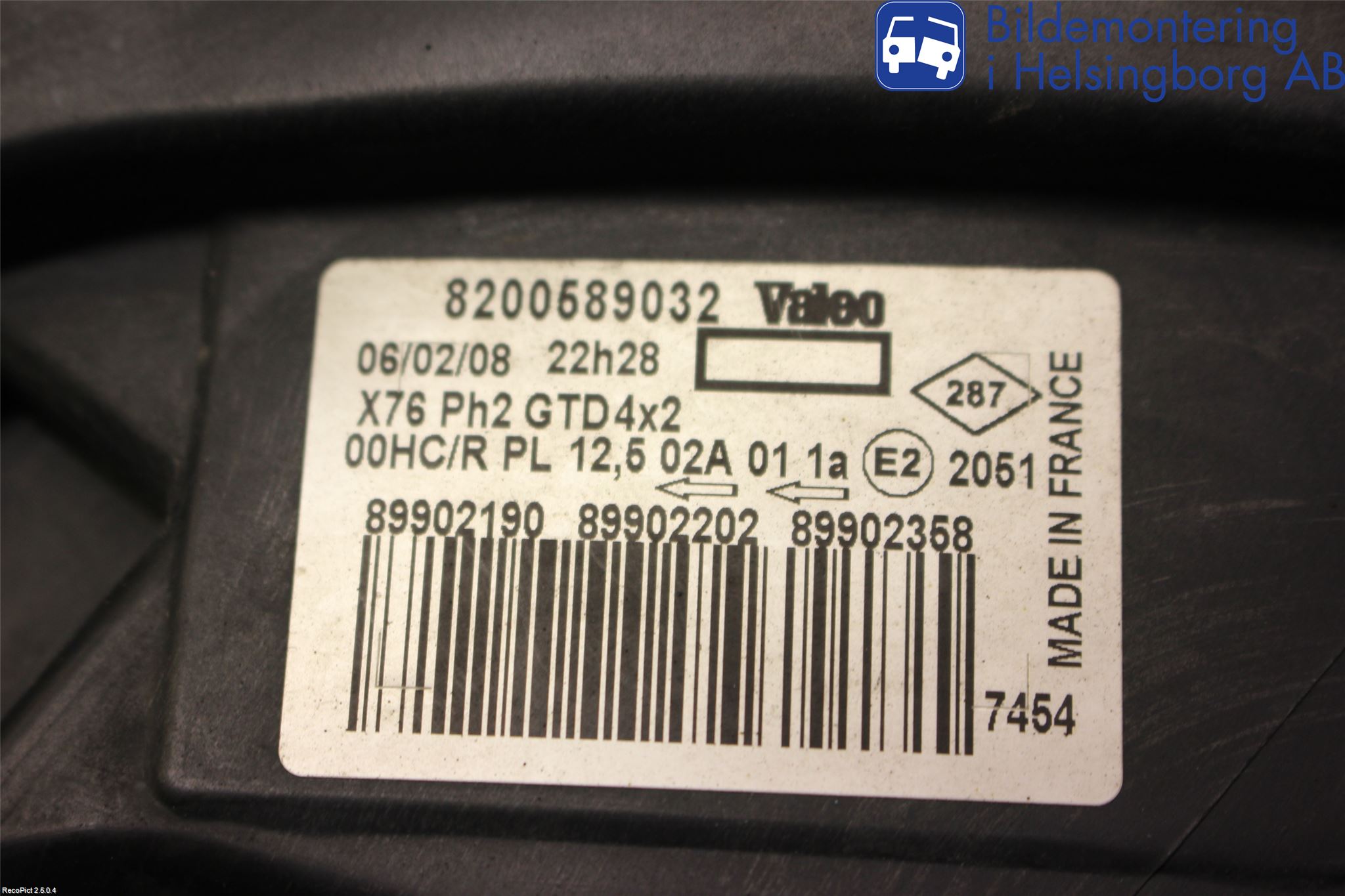 Nissan KUBISTAR Frontlykt Venstre