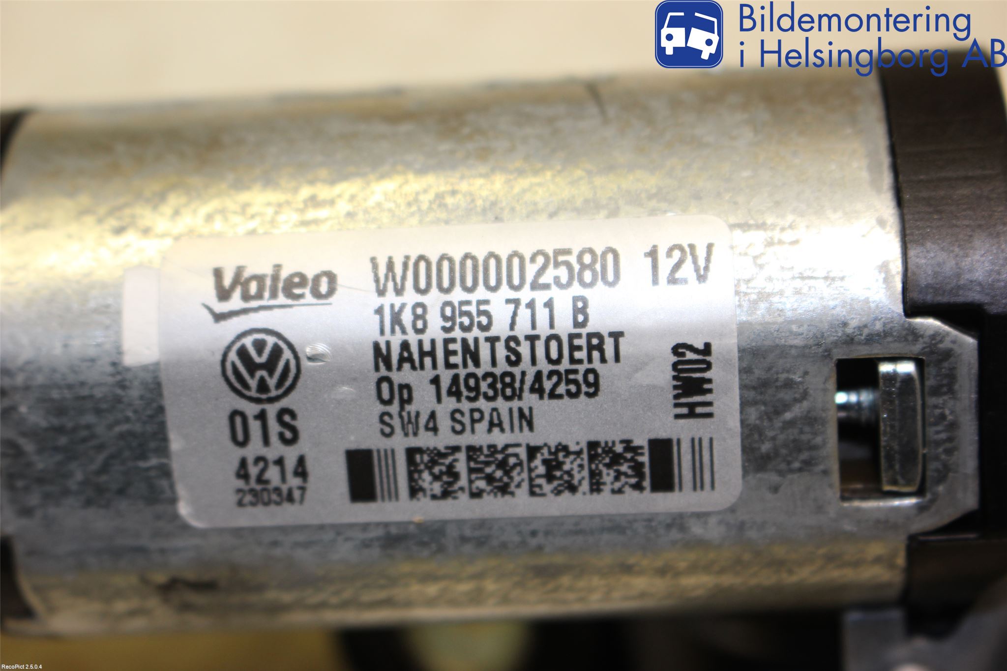 Volkswagen VW SCIROCCO 09-17 Viskermotor Bakluke