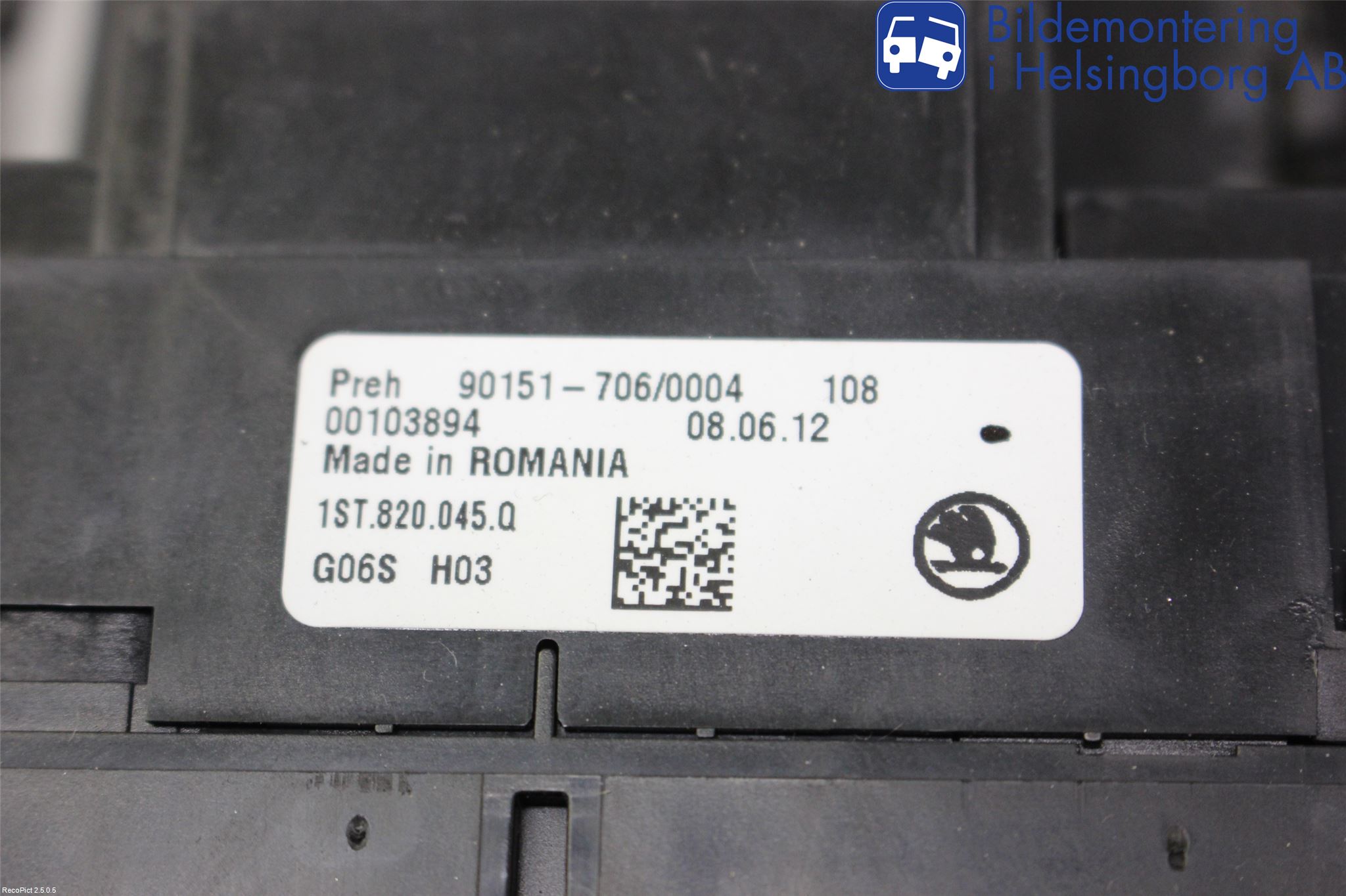 Skoda CITIGO / CITIGO E IV Varmeapparat Panel(Regulering)