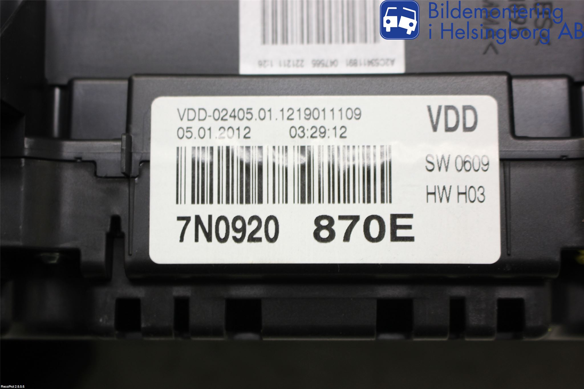 Volkswagen VW SHARAN 11- Instr Kombinert
