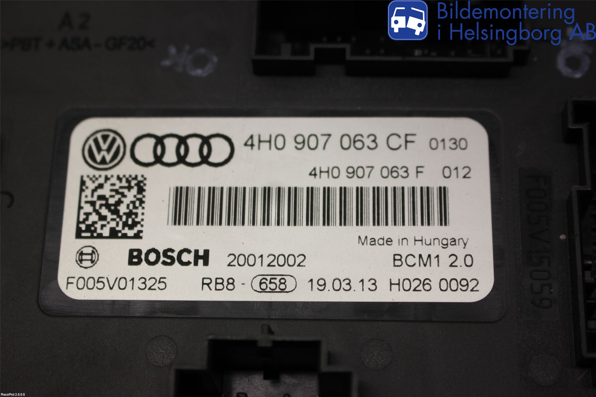 Audi A6/S6 4G 11-18 Styreenhet Øvrig