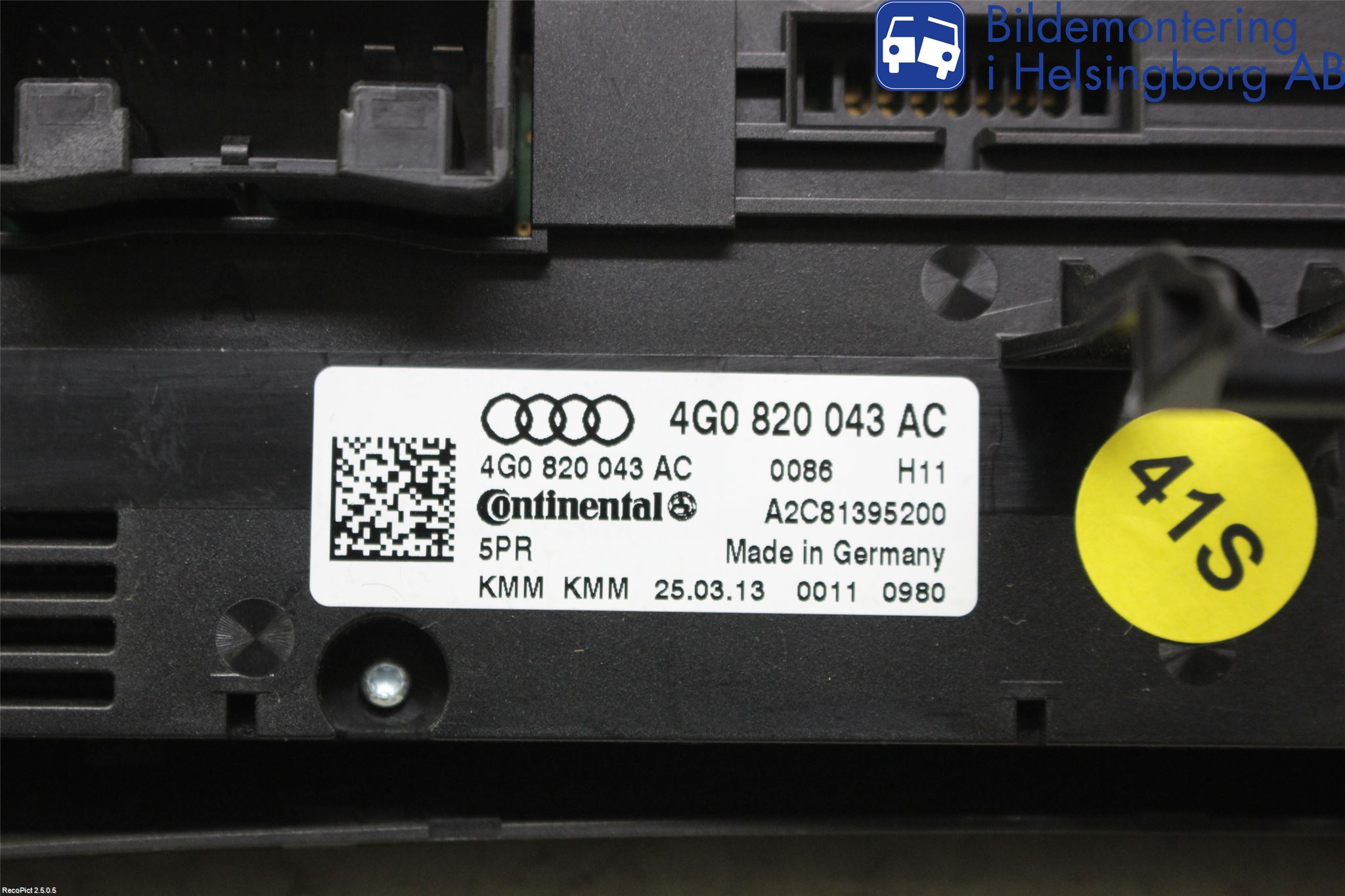 Audi A6/S6 4G 11-18 Varme Ac Betjening-Display