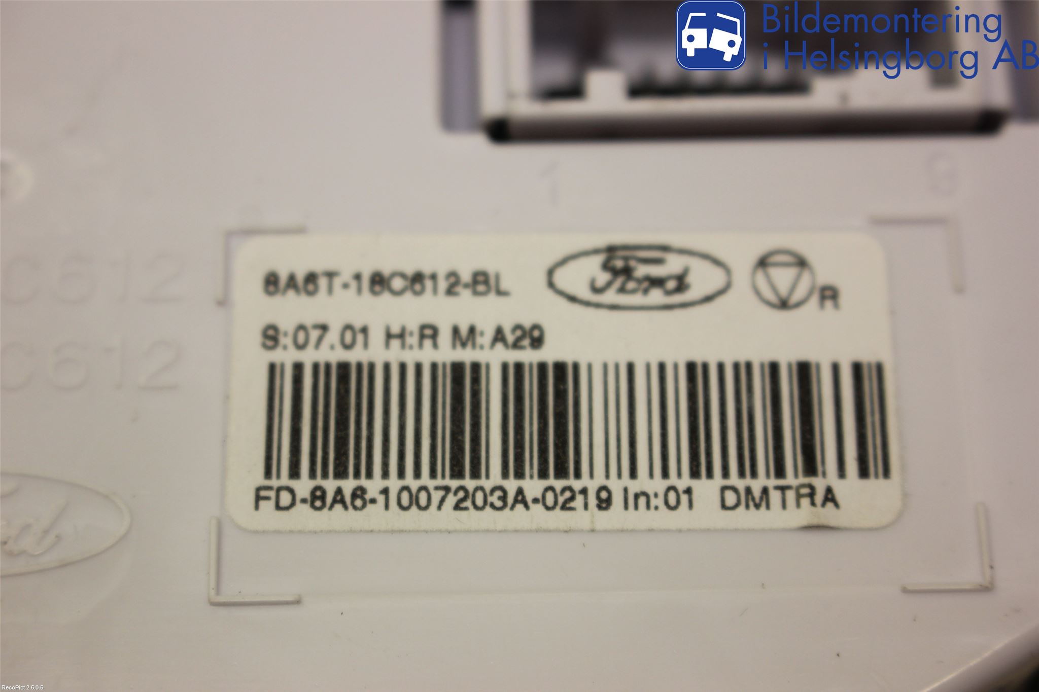 Ford FIESTA 09-12 Varme Ac Betjening-Display