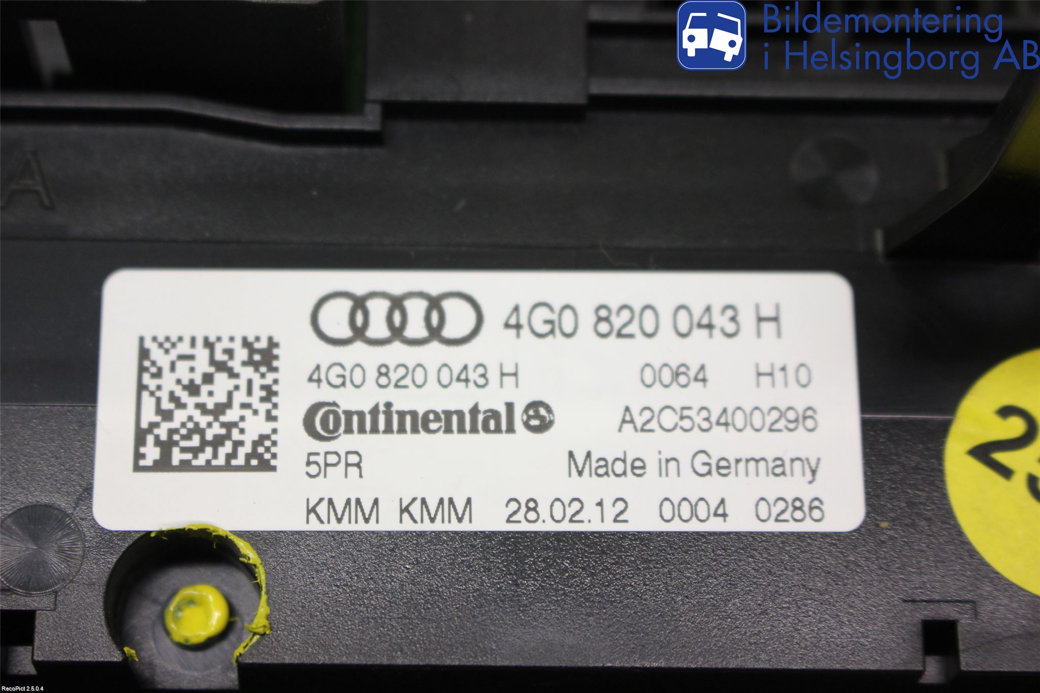 Audi A6/S6 4G 11-18 Varme Ac Betjening-Display