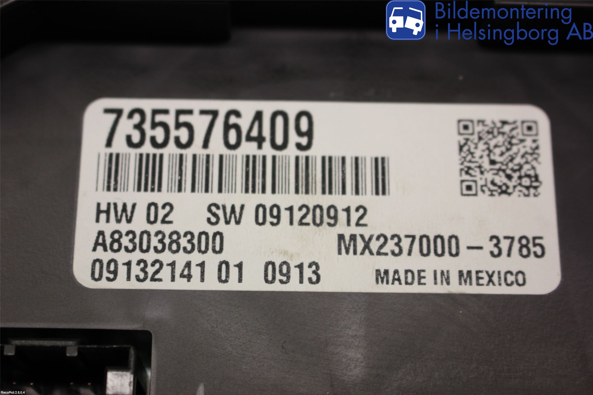 Fiat 500 07- Varme Ac Betjening-Display
