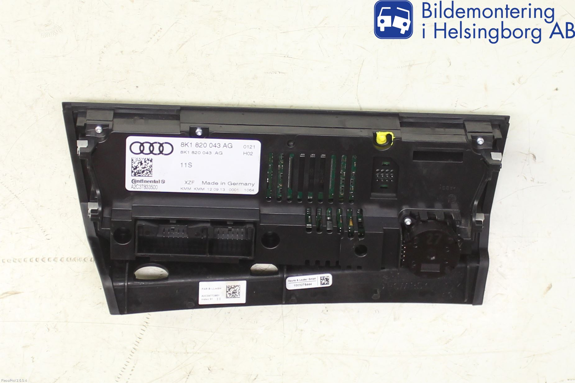 Audi A4 12-15 Varme Ac Betjening-Display