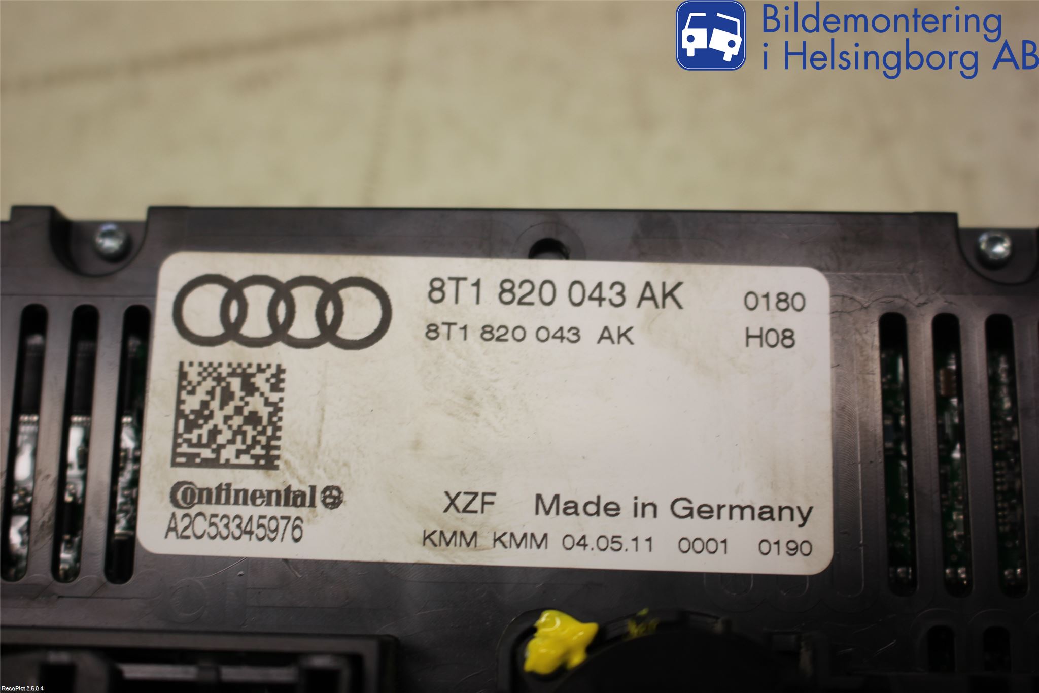 Audi A4/S4 08-11 Varme Ac Betjening-Display