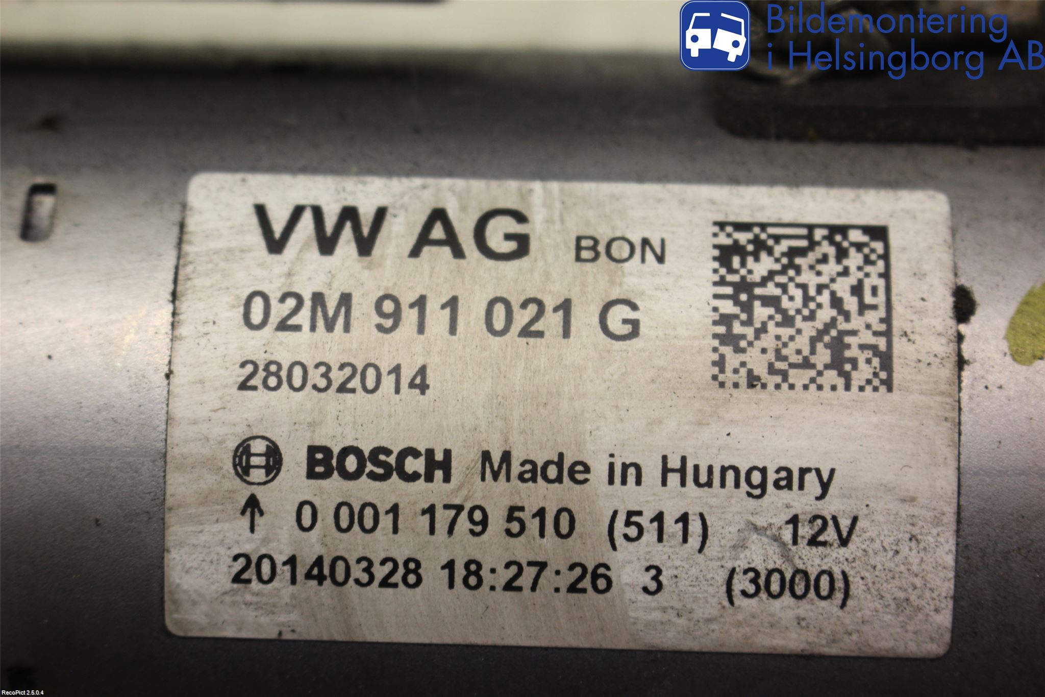 Volkswagen VW UP! / E-UP! Startmotor