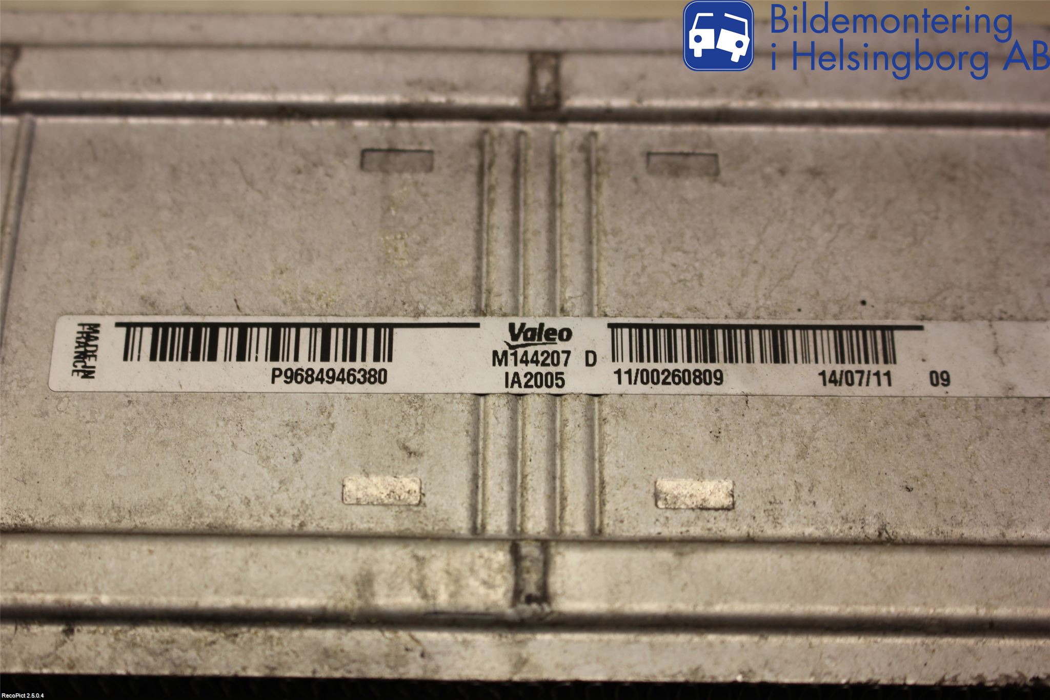 Peugeot 508 11-18 Intercooler Radiator