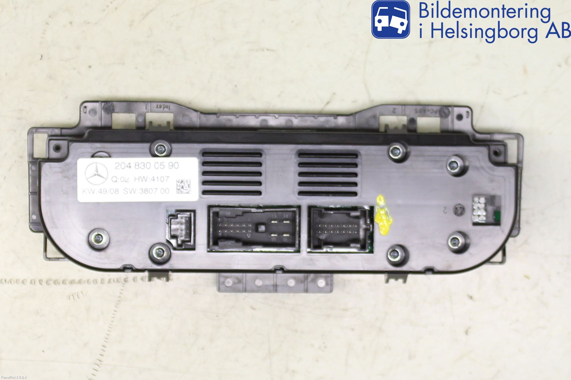 Mercedes-Benz MB GLK-KLASS (X204) 08-16 Varme Ac Betjening-Display