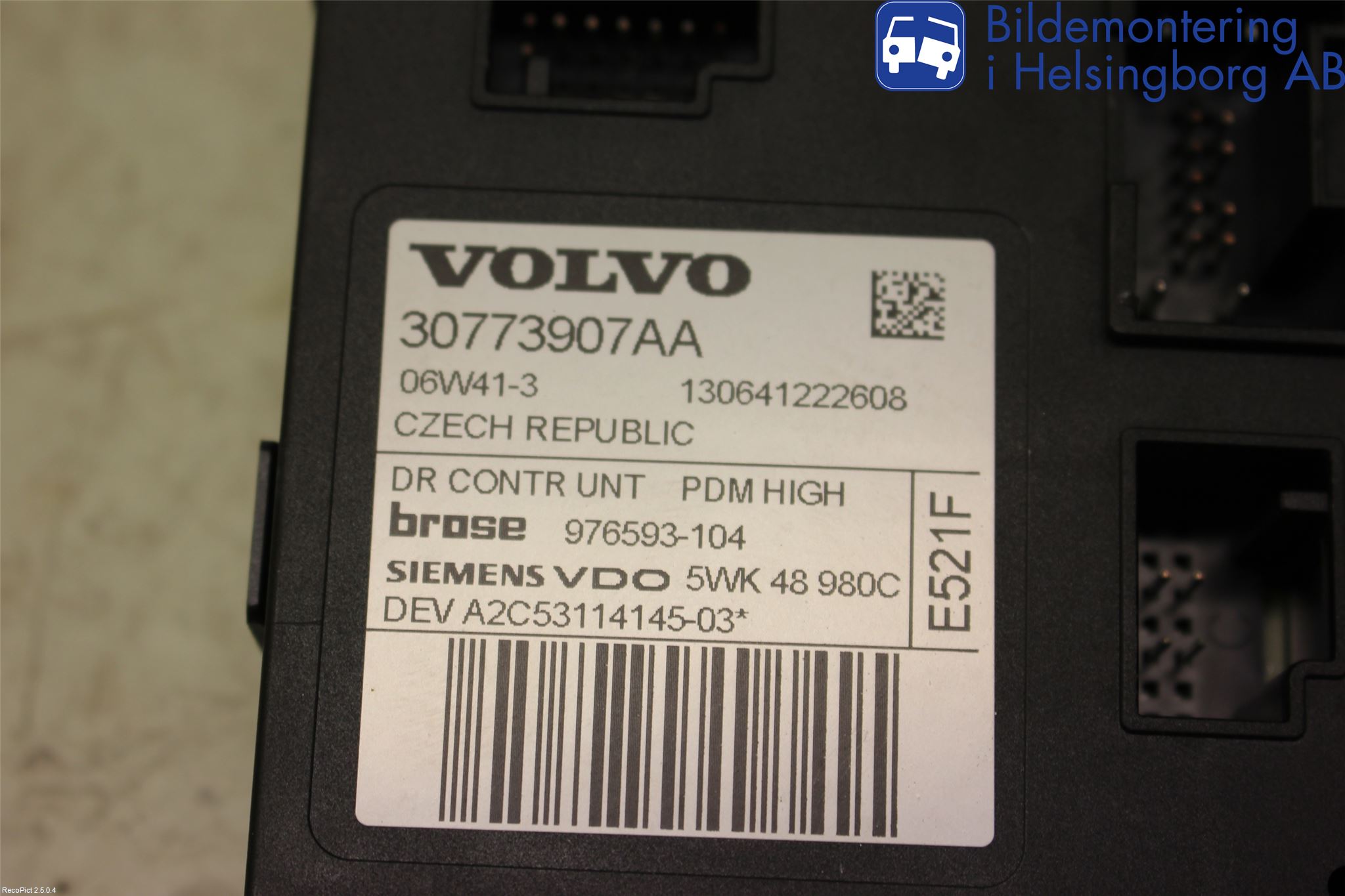 Volvo S40 04-07 Vindusheismotor