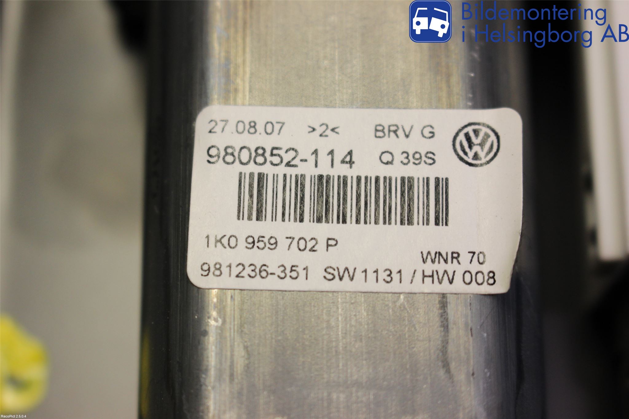Volkswagen VW PASSAT 05-11 Vindusheis El Komp