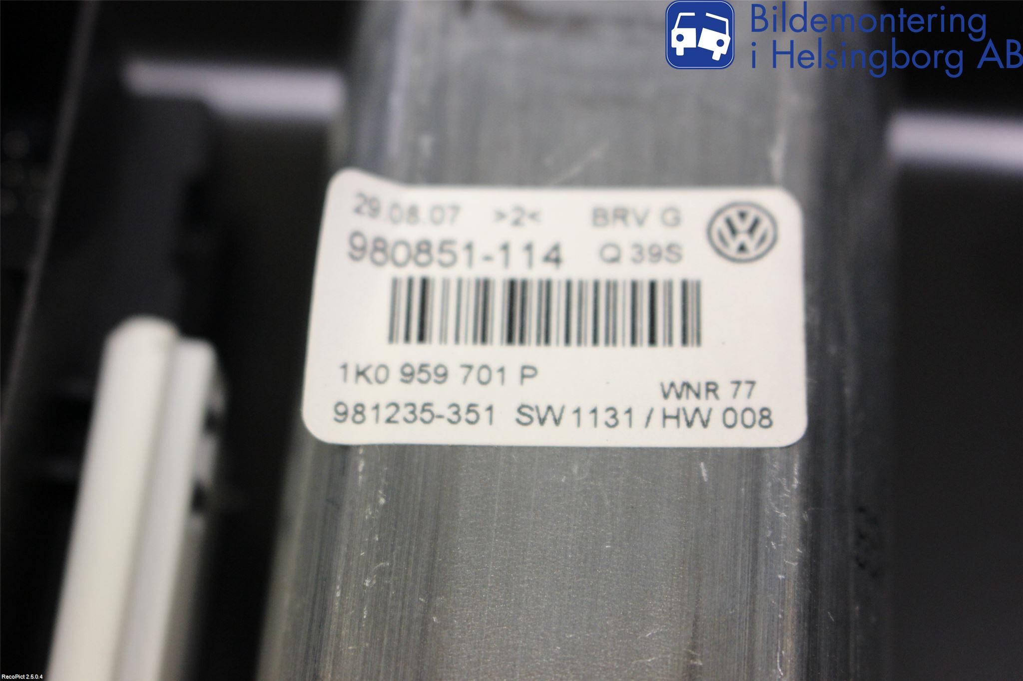 Volkswagen VW PASSAT 05-11 Vindusheis El Komp
