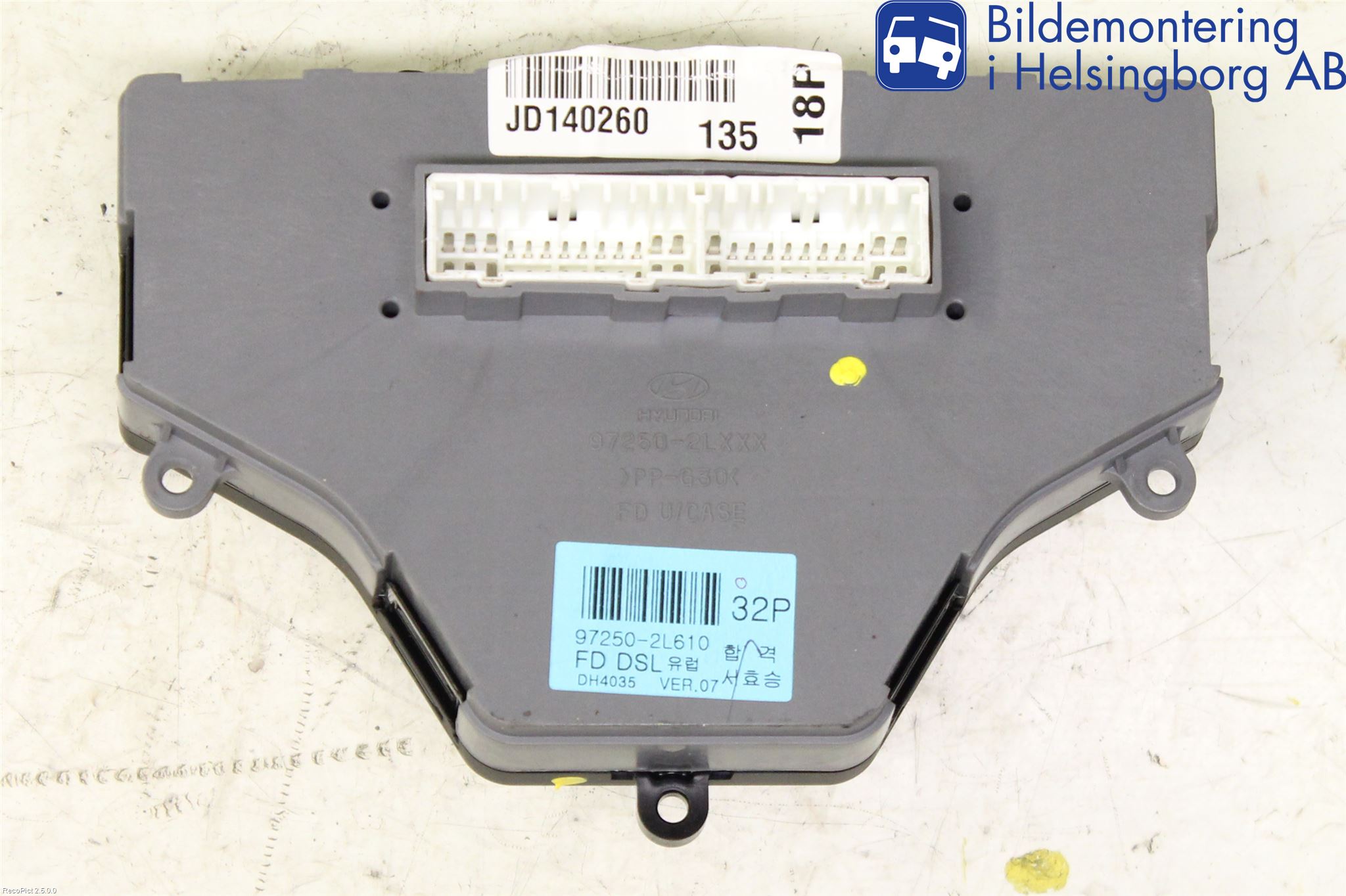 Hyundai i30 FD 07-12 Varme Ac Betjening-Display