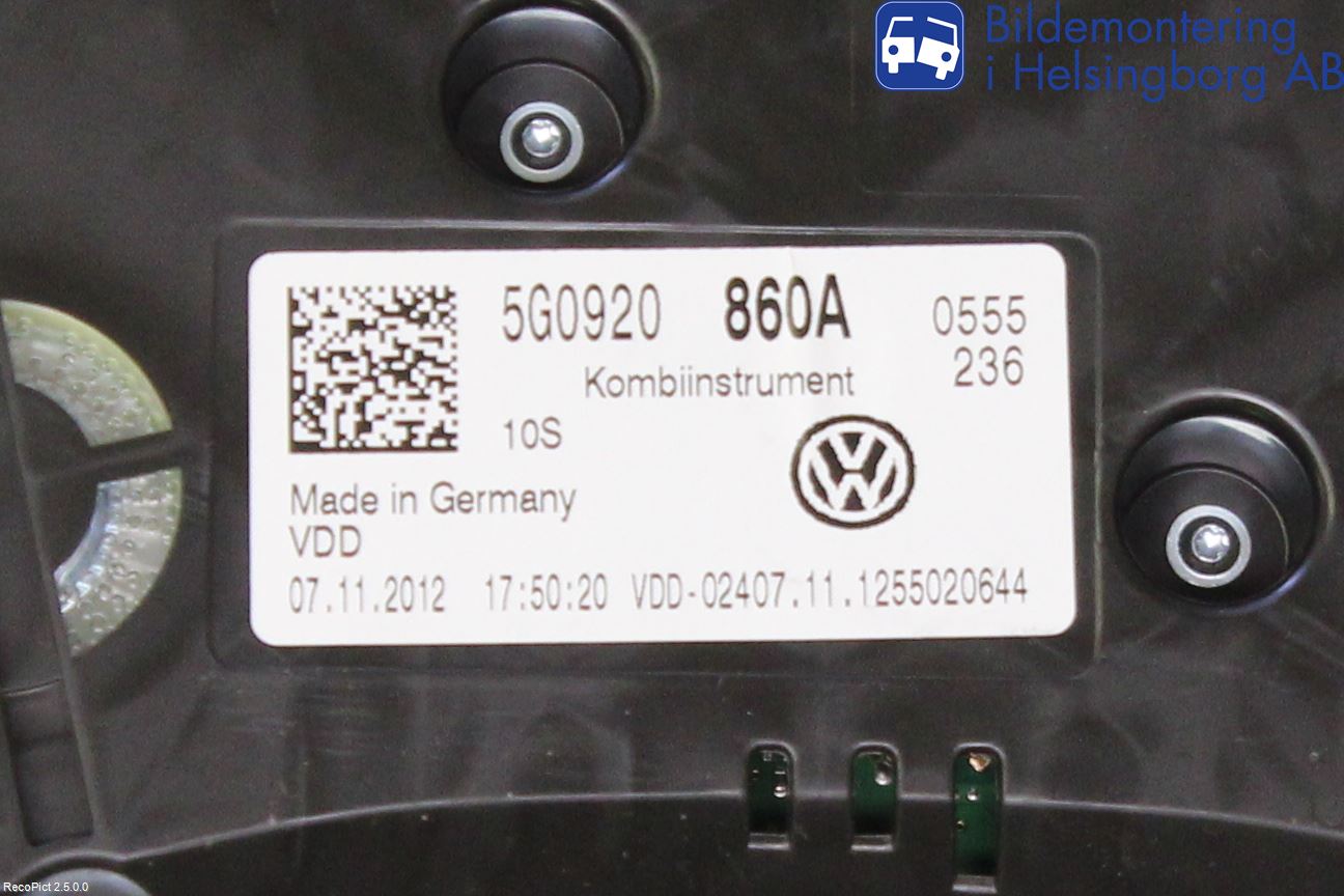 Volkswagen VW GOLF / E-GOLF VII 13-20 Instr Kombinert