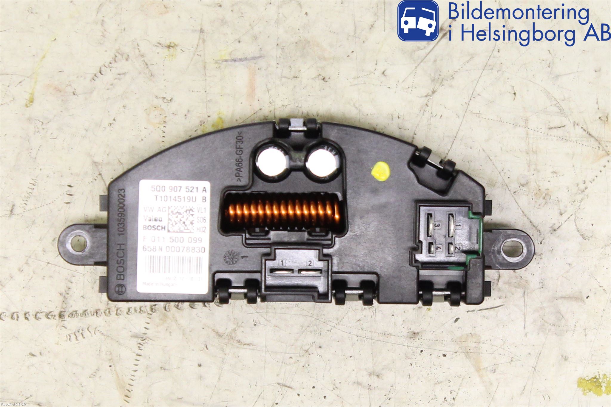 Volkswagen VW GOLF / E-GOLF VII 13-20 Varmeapparat Viftemotstand