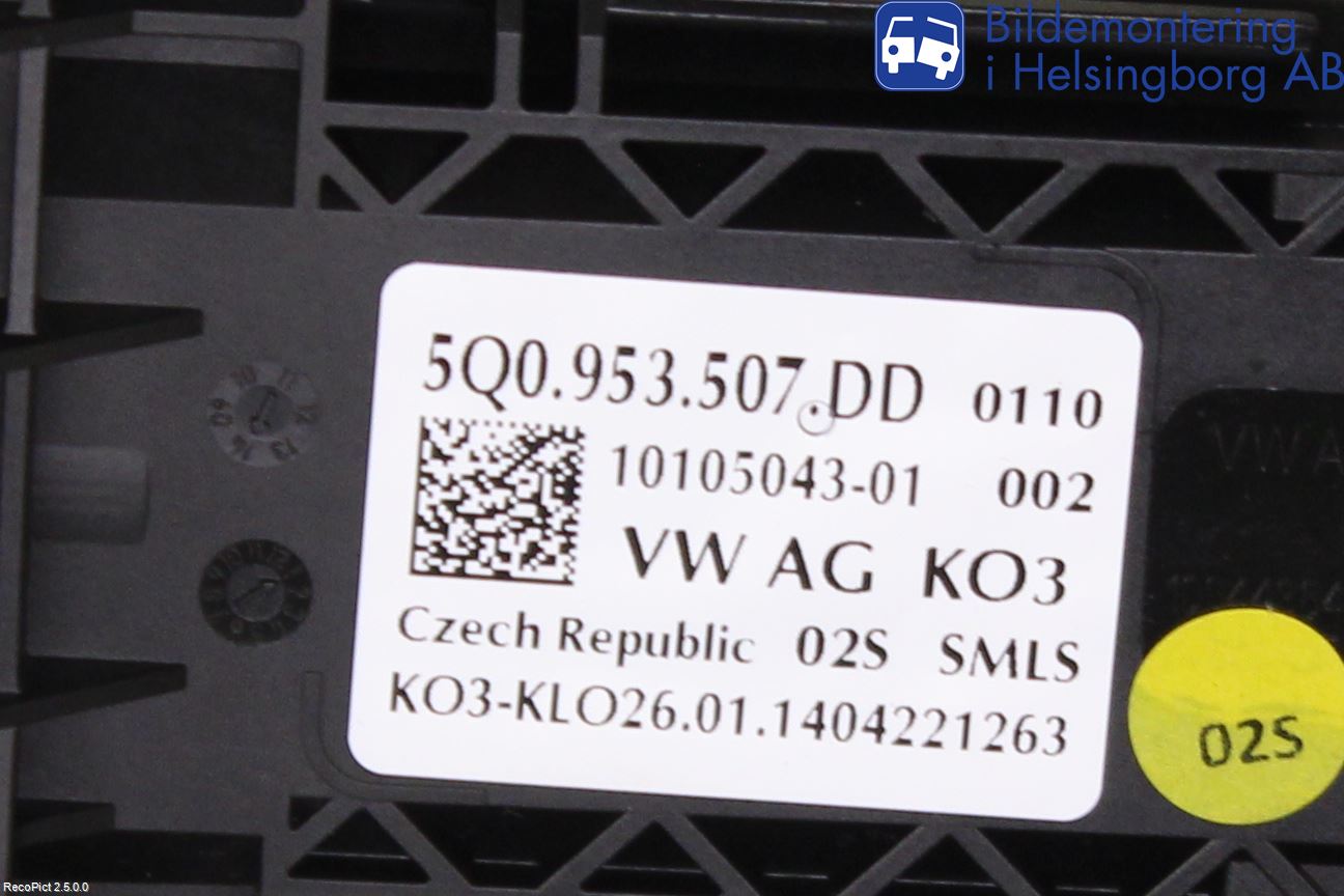 Volkswagen VW GOLF / E-GOLF VII 13-20 Bryter Ratt Kombi H Og V