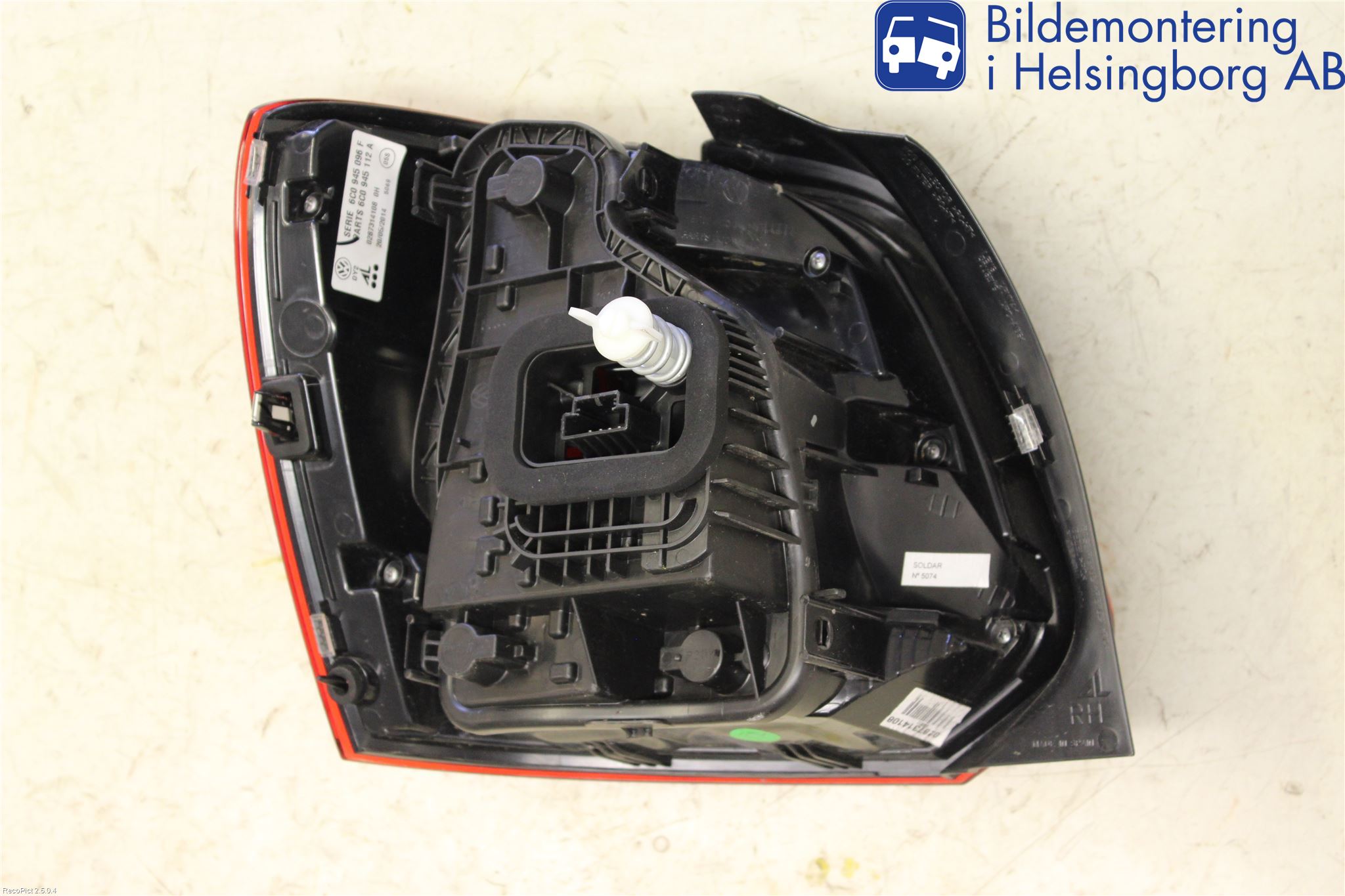 Volkswagen VW POLO 10-17 Baklykt Høyre