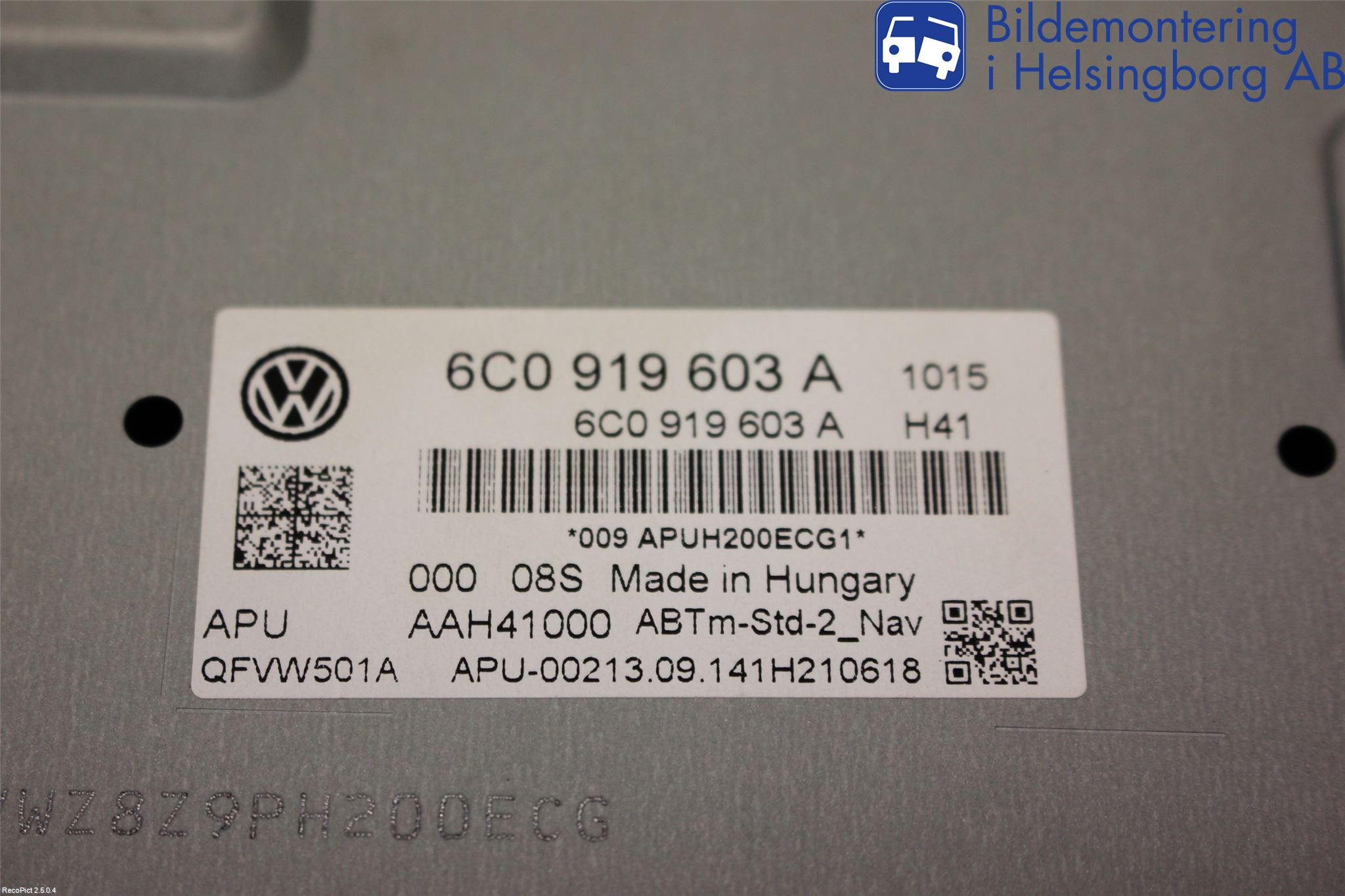 Volkswagen VW POLO 10-17 Stereo Radio Med Cd