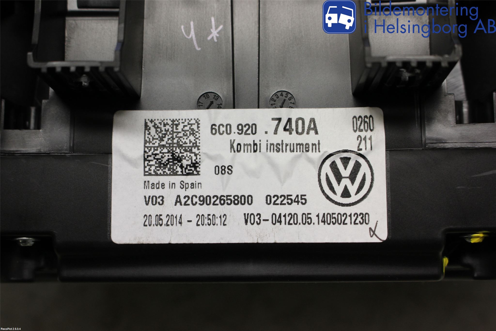Volkswagen VW POLO 10-17 Instr Kombinert