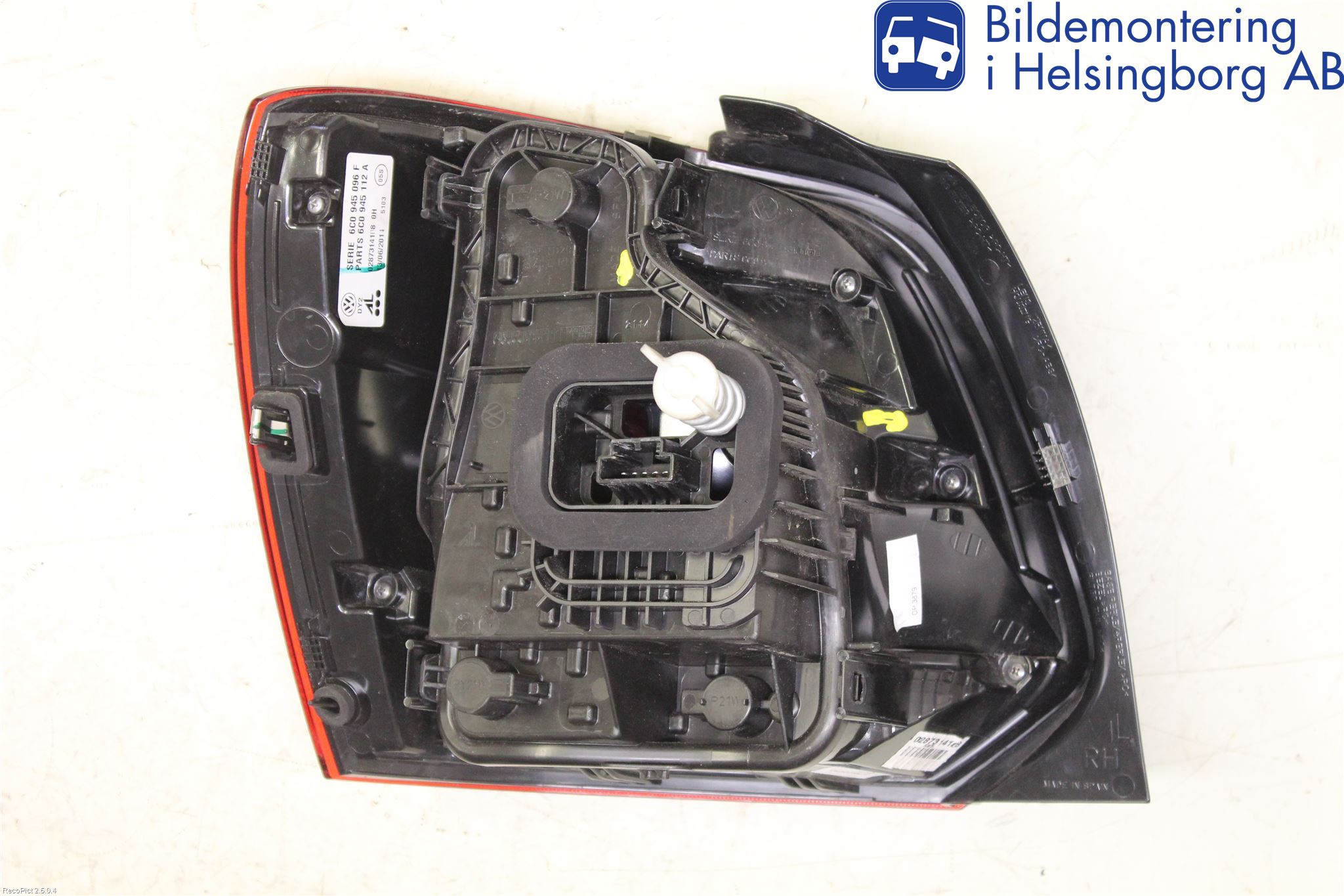 Volkswagen VW POLO 10-17 Baklykt Høyre