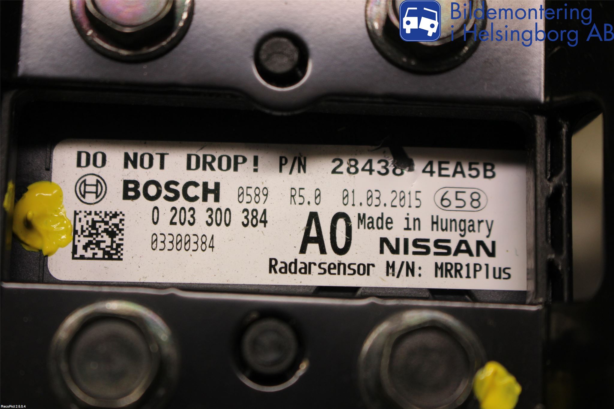 Nissan QASHQAI 14-17 Sensor Fartsbegrensning