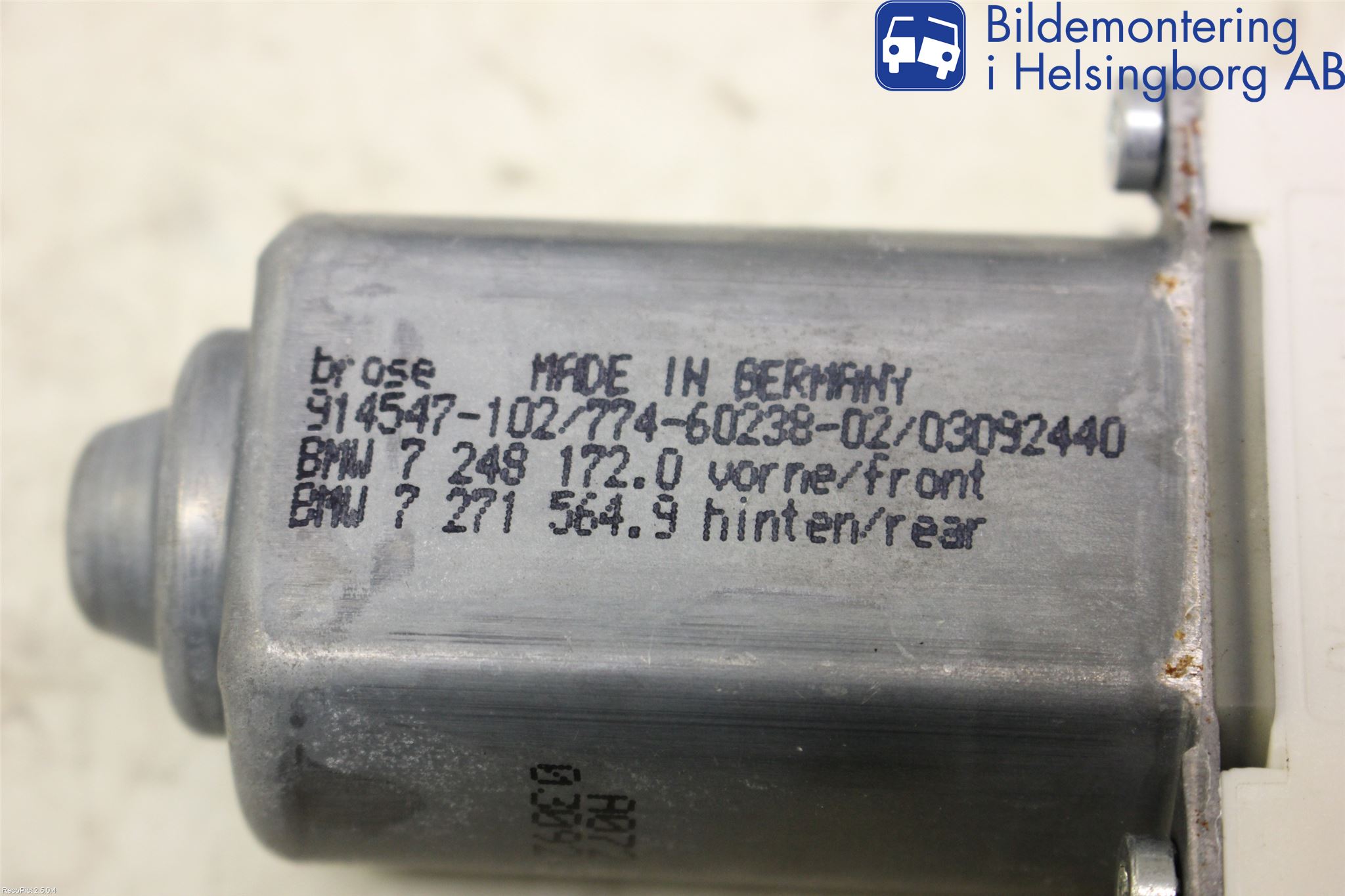 BMW 5 F10/F11/F18 09-17 Vindusheismotor
