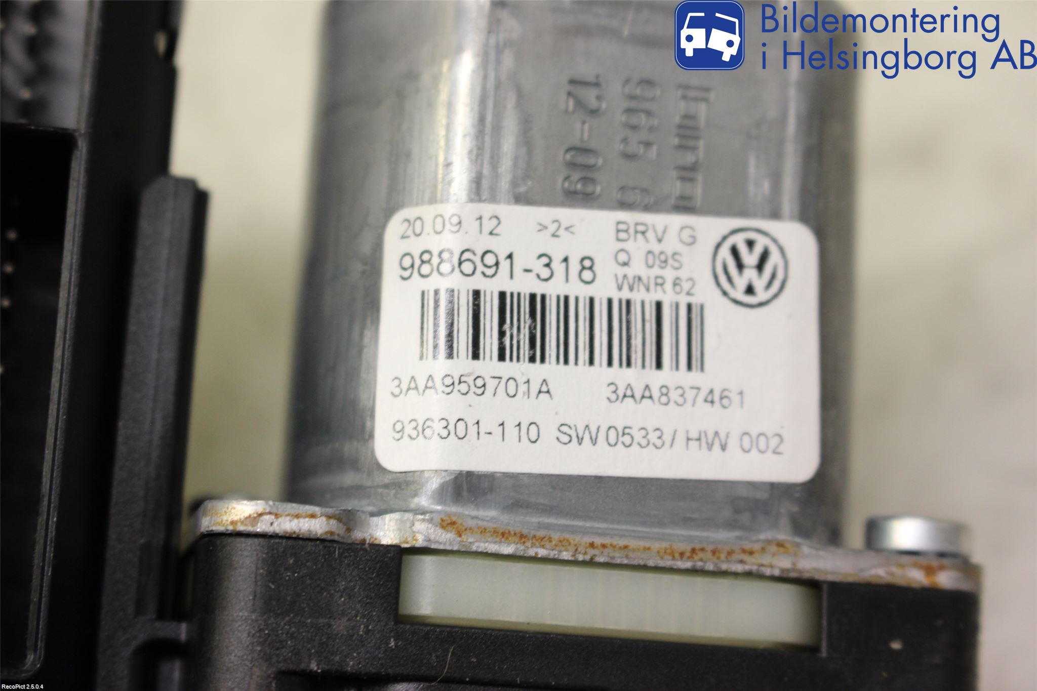Volkswagen VW PASSAT 11-14 Vindusheismotor