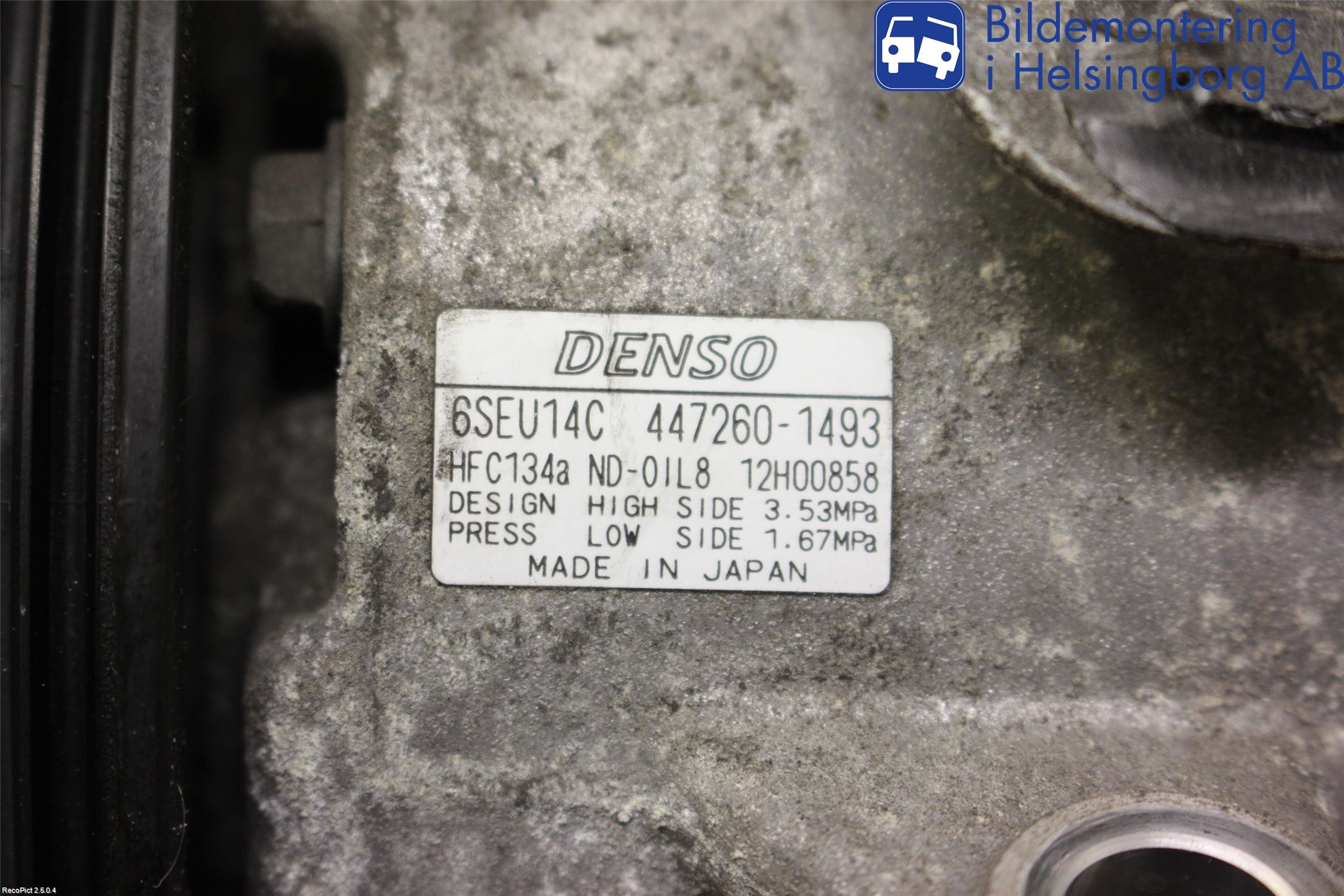 Toyota AURIS 07-09 Varme Ac Kompressor