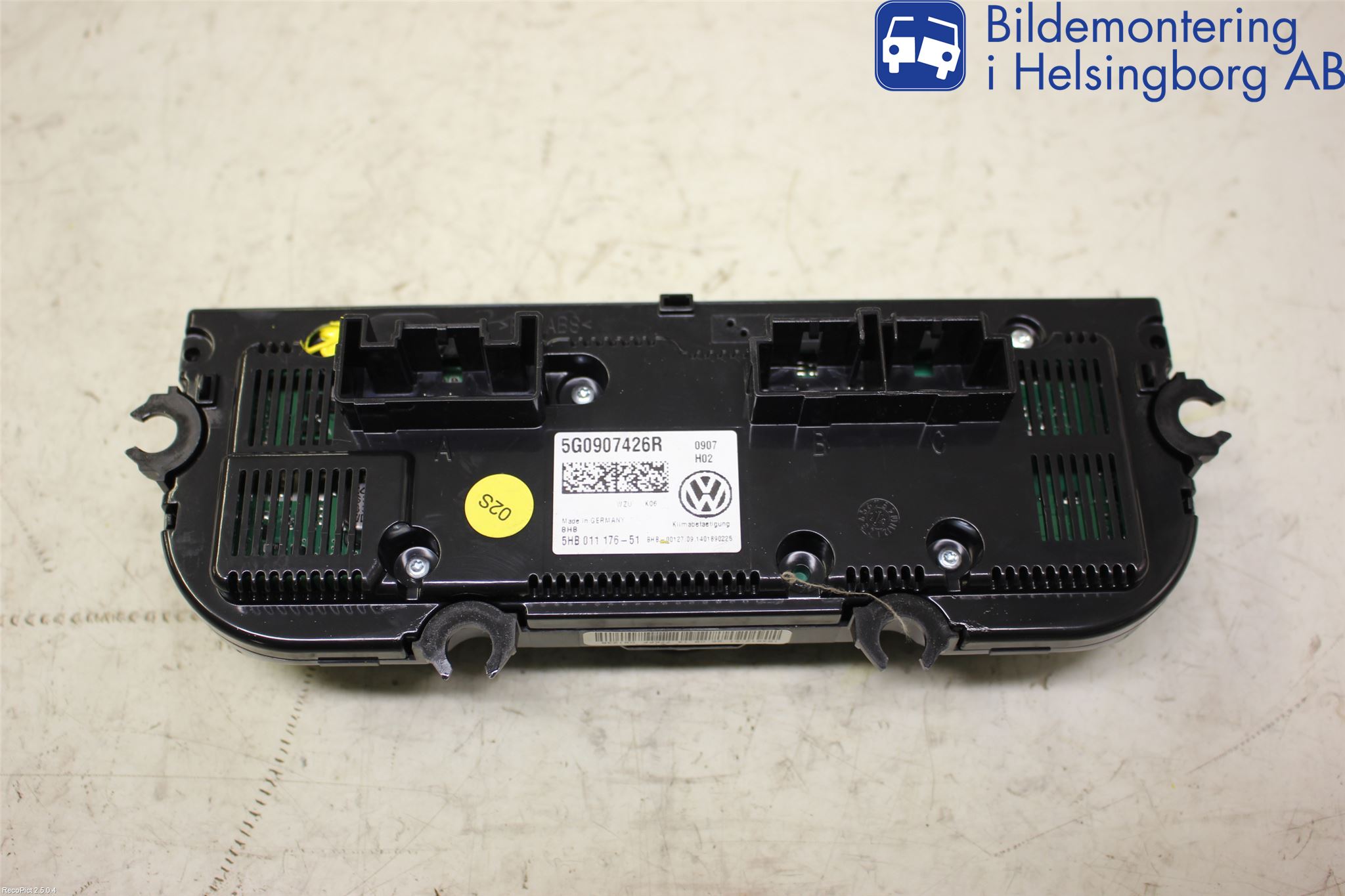 Volkswagen VW GOLF SPORTSVAN 15-20 Varme Ac Betjening-Display