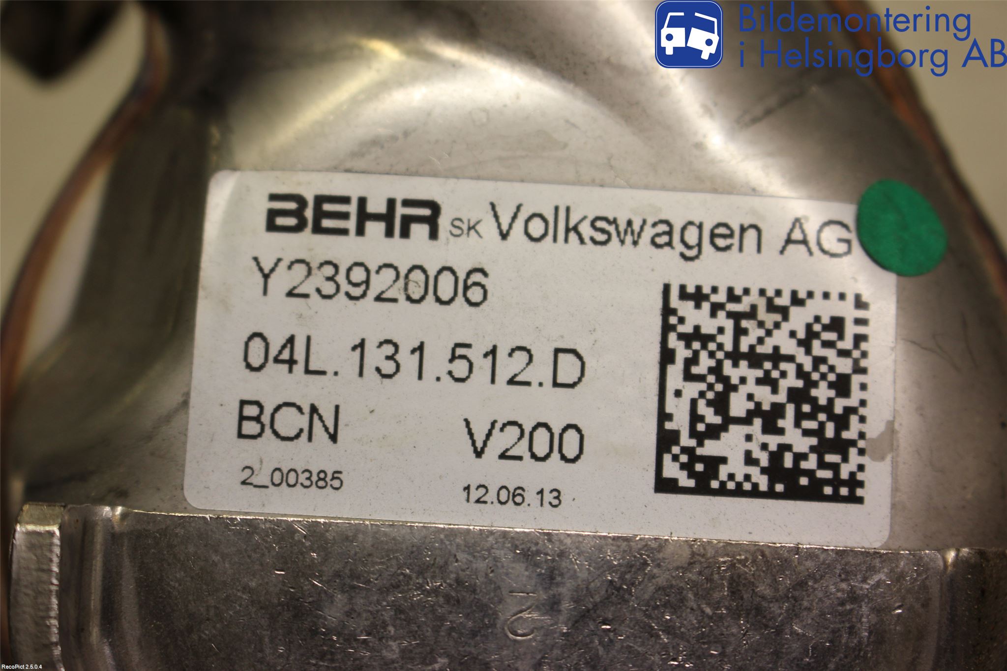 Audi A3/S3 8V 13-20 Eksos Kjøler