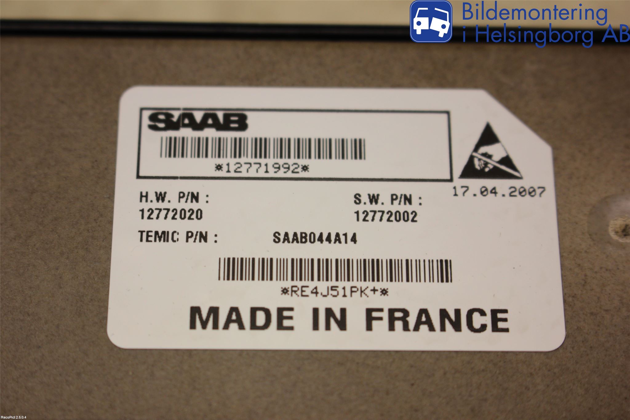Saab 9-3 VER 2 Bryter Vindusheis