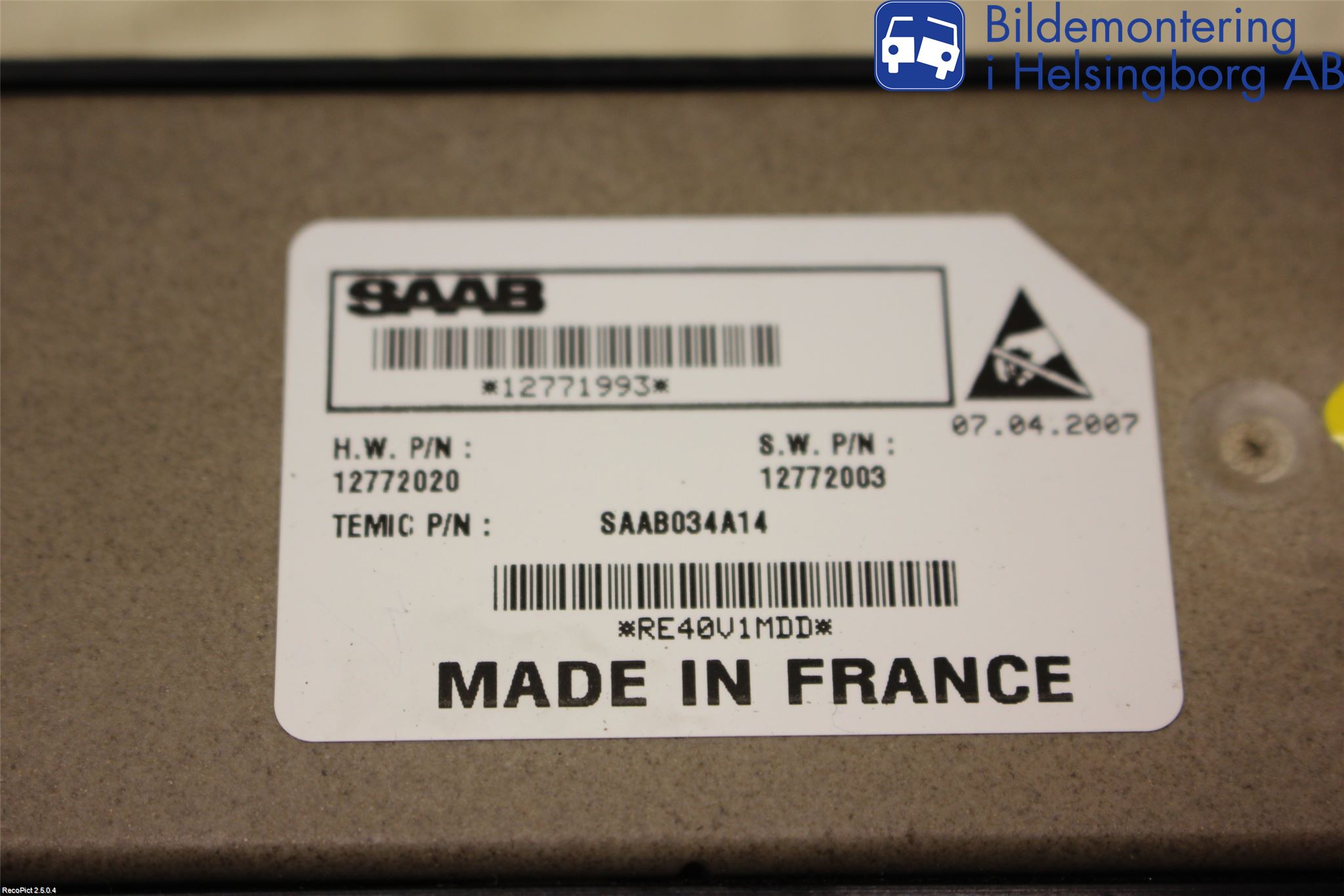 Saab 9-3 VER 2 Bryter Vindusheis