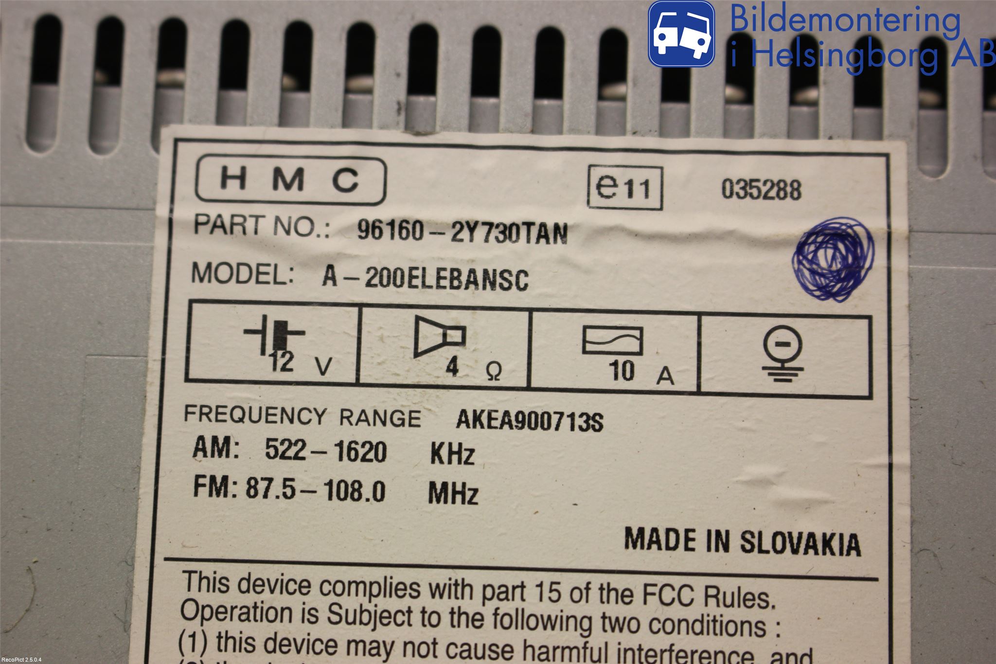 Hyundai ix35 Stereo Radio Med Cd