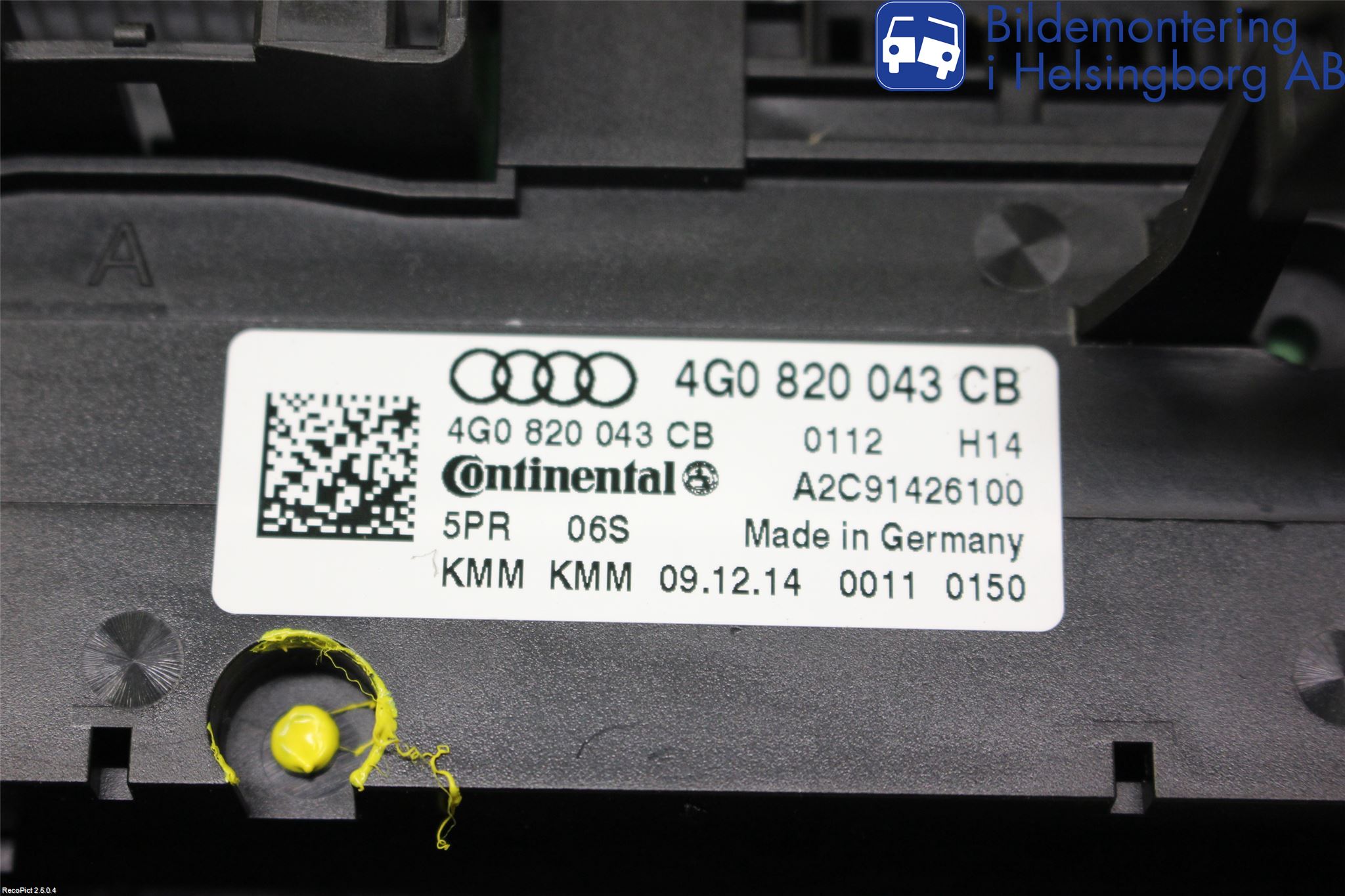 Audi A6/S6 4G 11-18 Varme Ac Betjening-Display