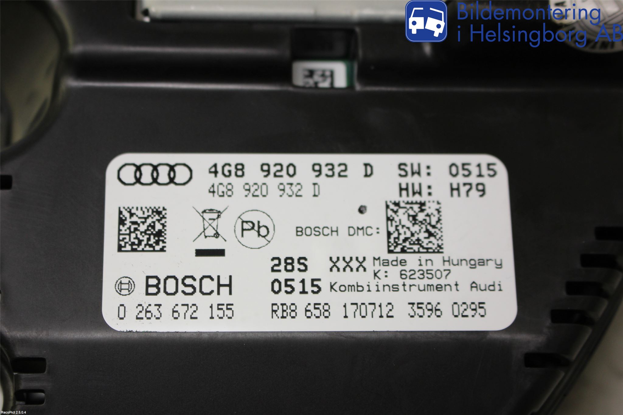Audi A6/S6 4G 11-18 Instr Kombinert
