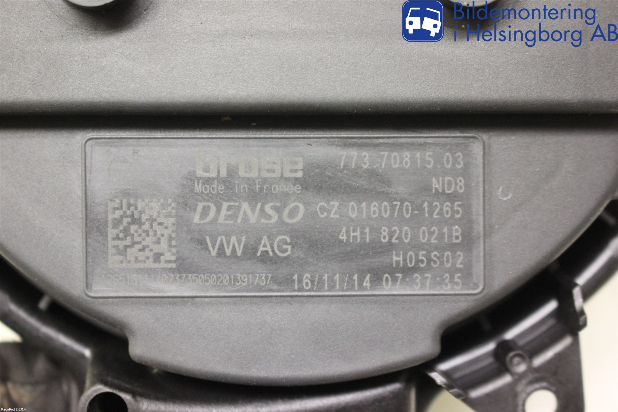 Audi A6/S6 4G 11-18 Varmeapparat Viftemotor