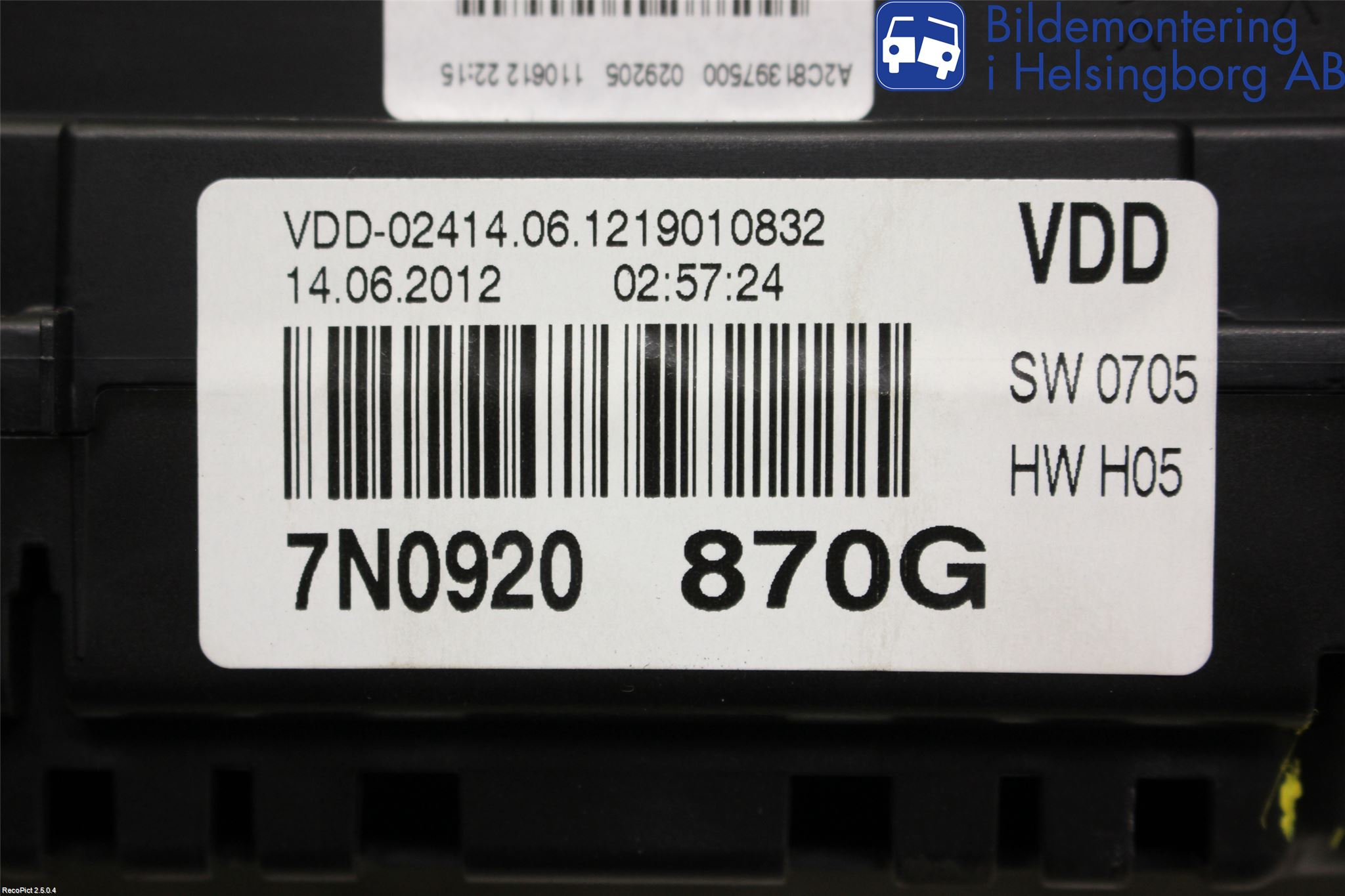 Volkswagen VW SHARAN 11- Instr Kombinert