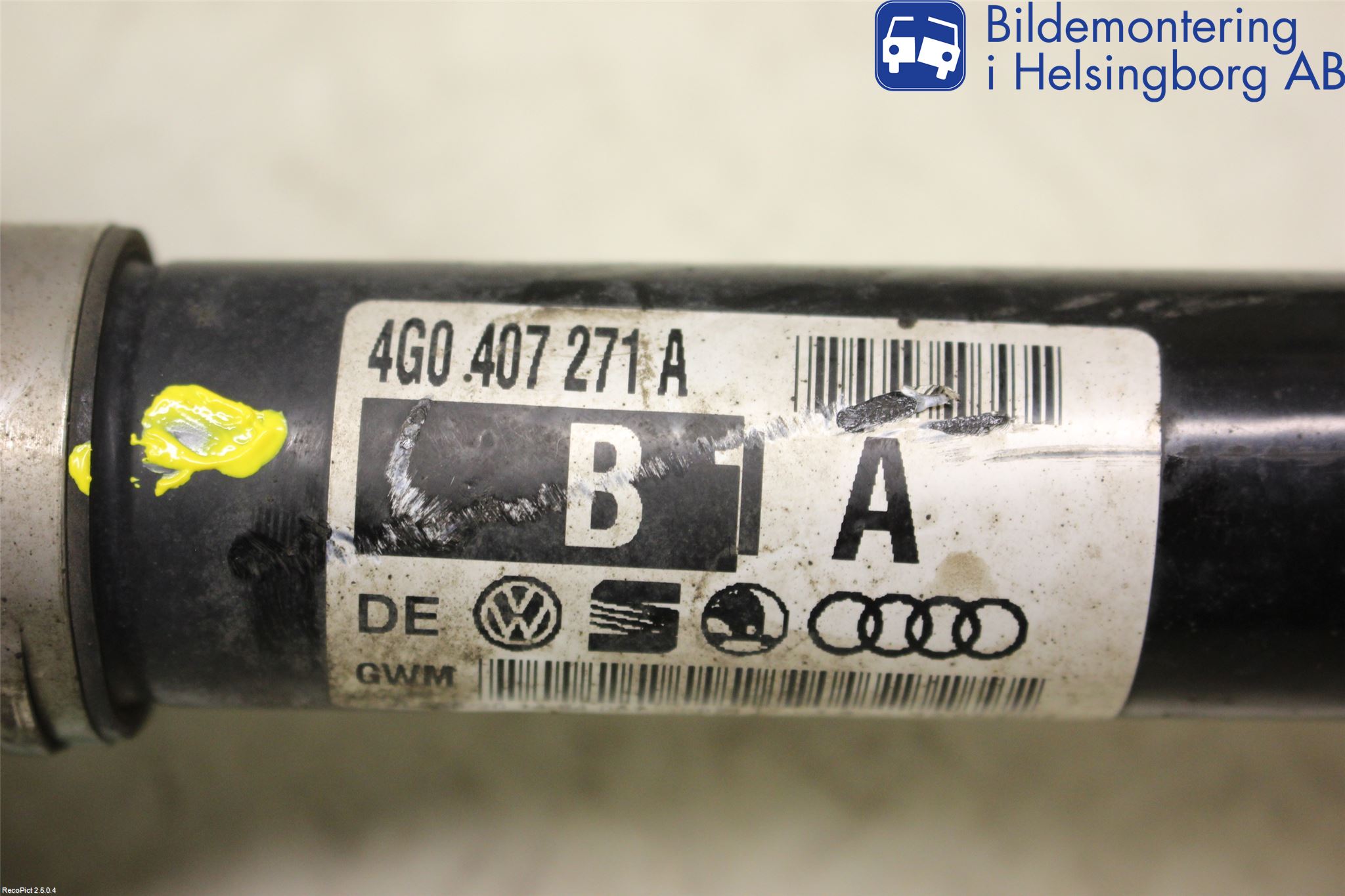 Audi A6/S6 4G 11-18 Drivaksel Foran Kompl Høyre