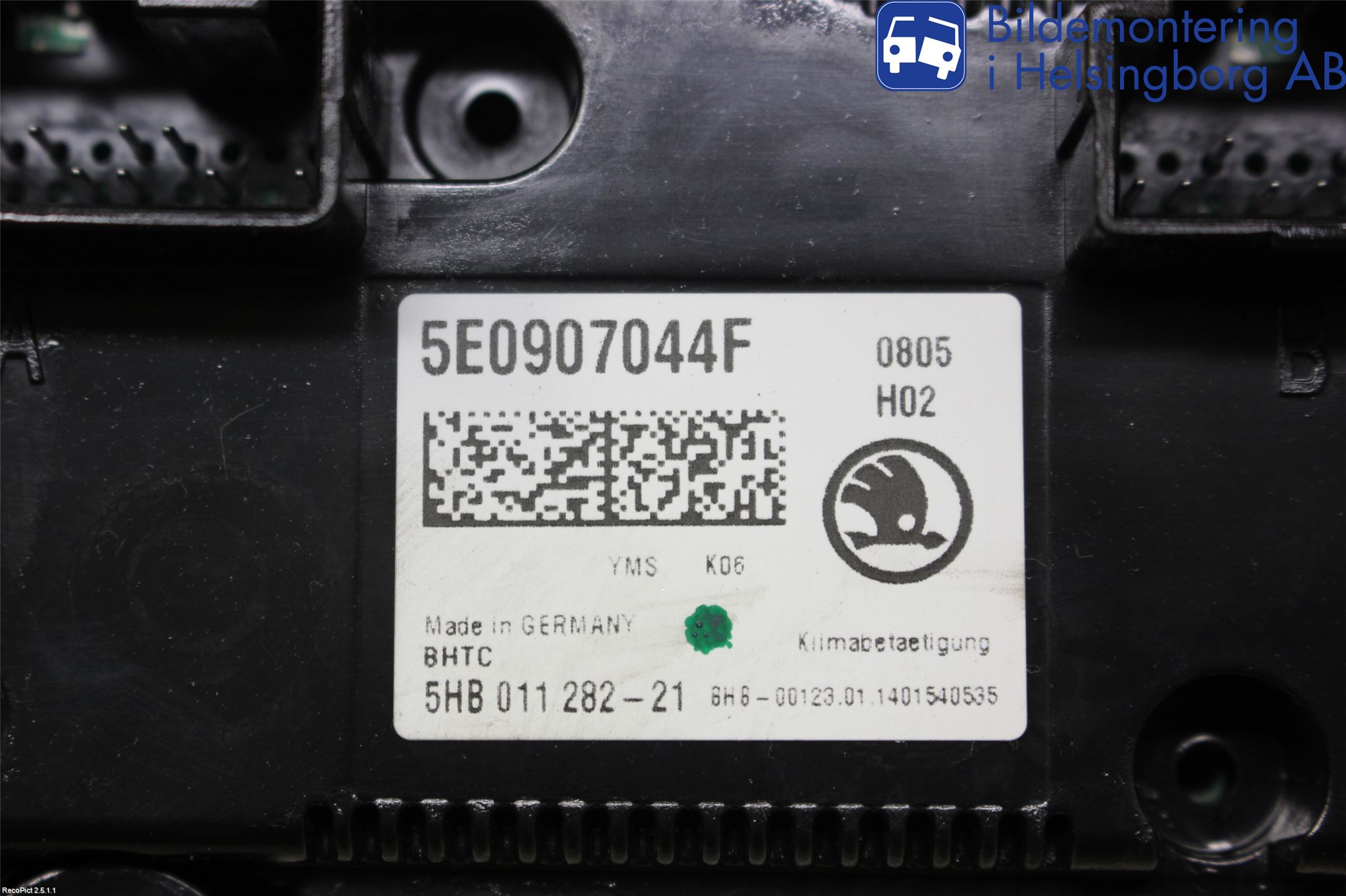 Skoda OCTAVIA (5E) 13-20 Varme Ac Betjening-Display