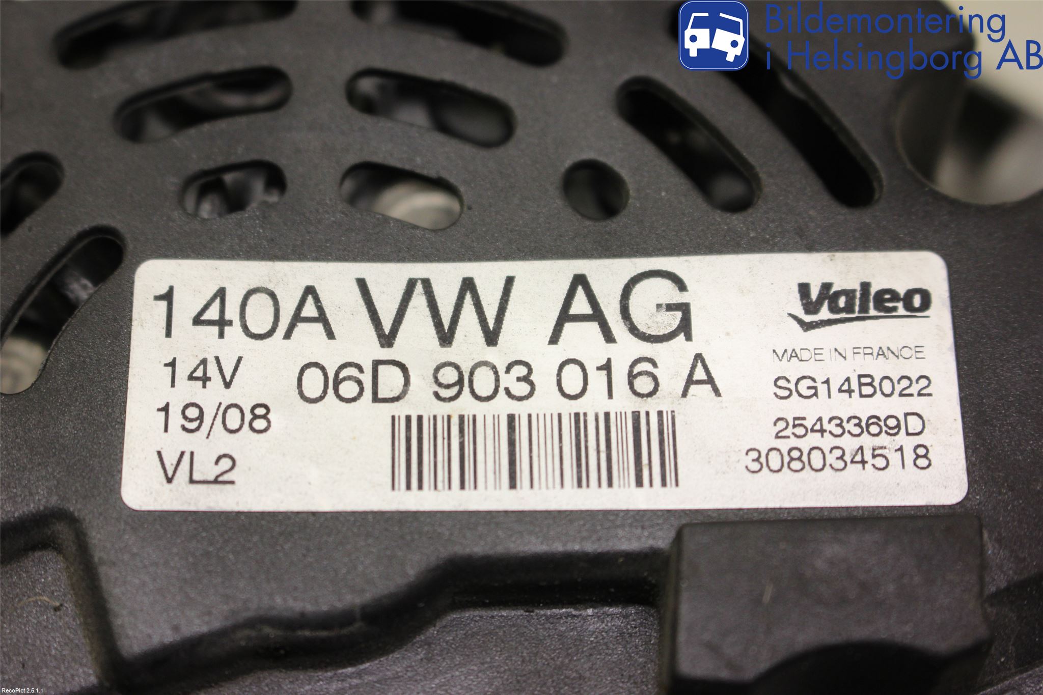 Volkswagen VW PASSAT CC 08-16 Dynamo