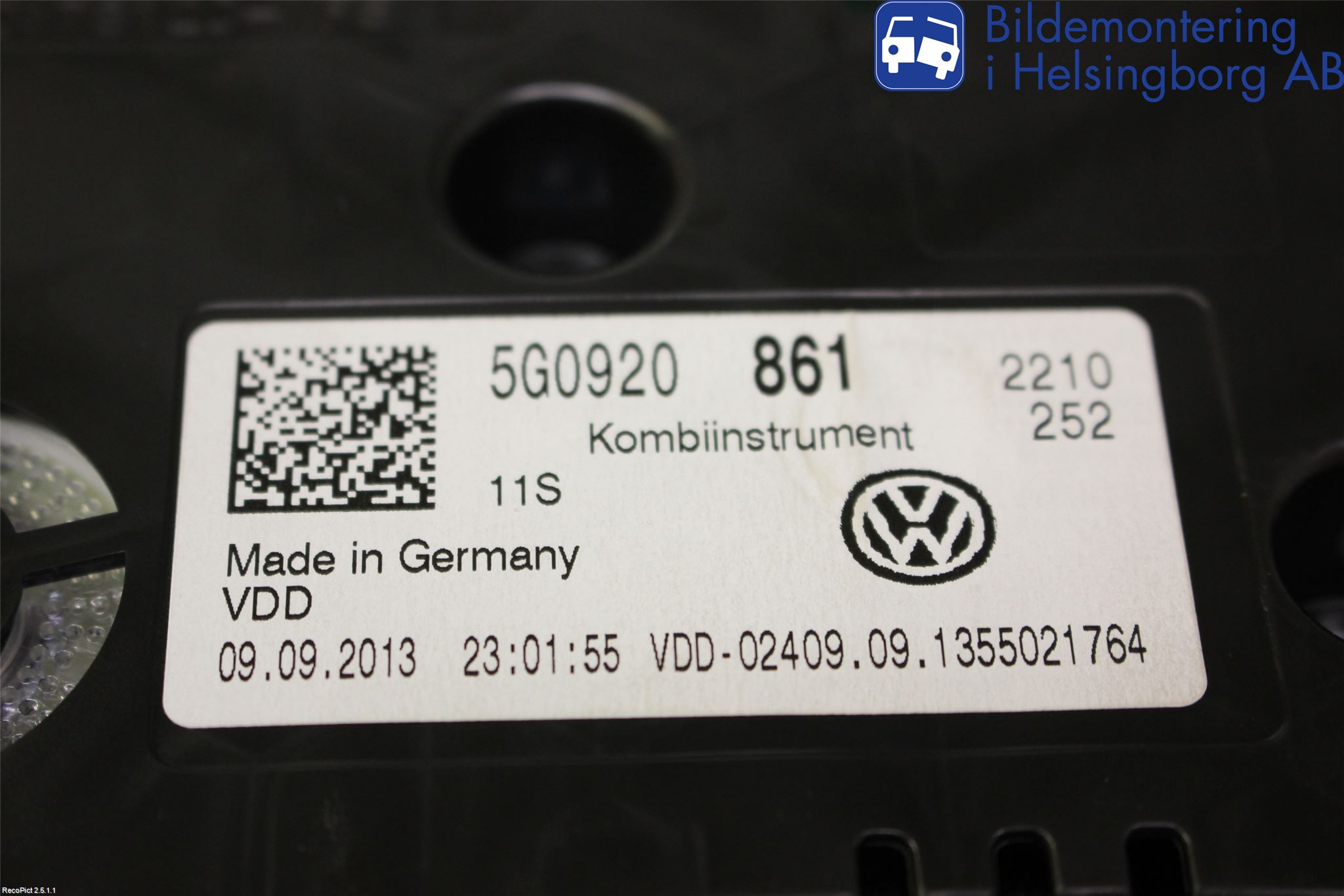 Volkswagen VW GOLF / E-GOLF VII 13-20 Instr Kombinert