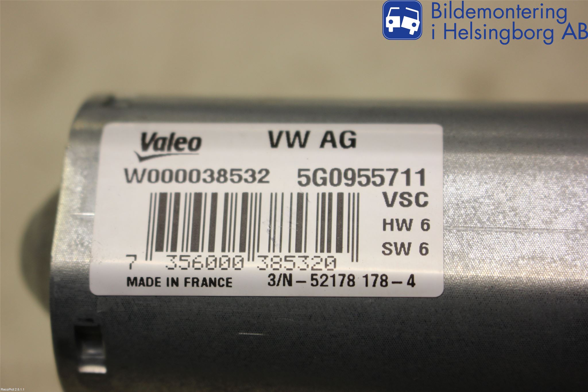 Volkswagen VW GOLF / E-GOLF VII 13-20 Viskermotor Bakluke