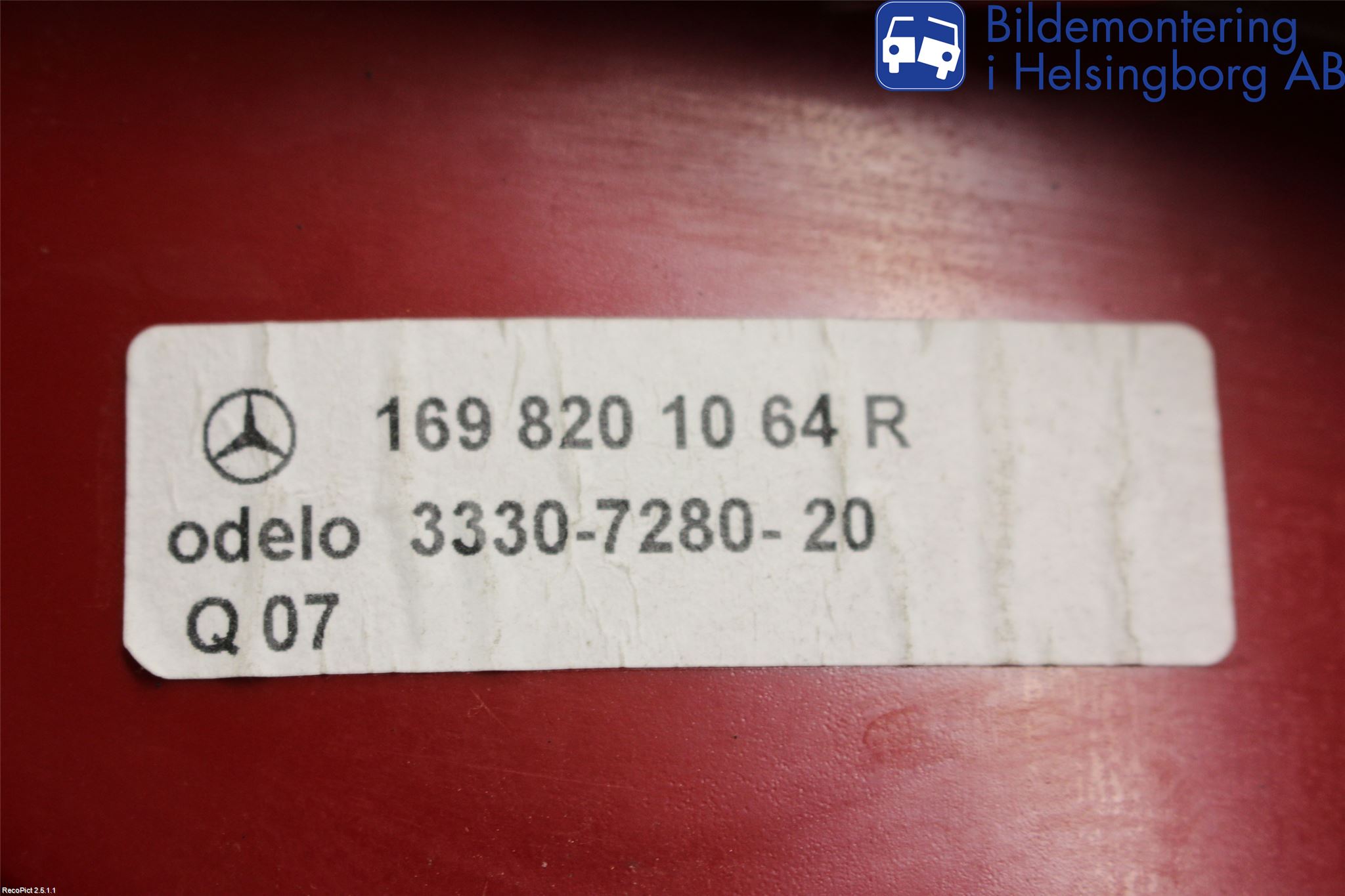 Mercedes-Benz MB A-KLASS (W169) 04-12 Baklykt Høyre
